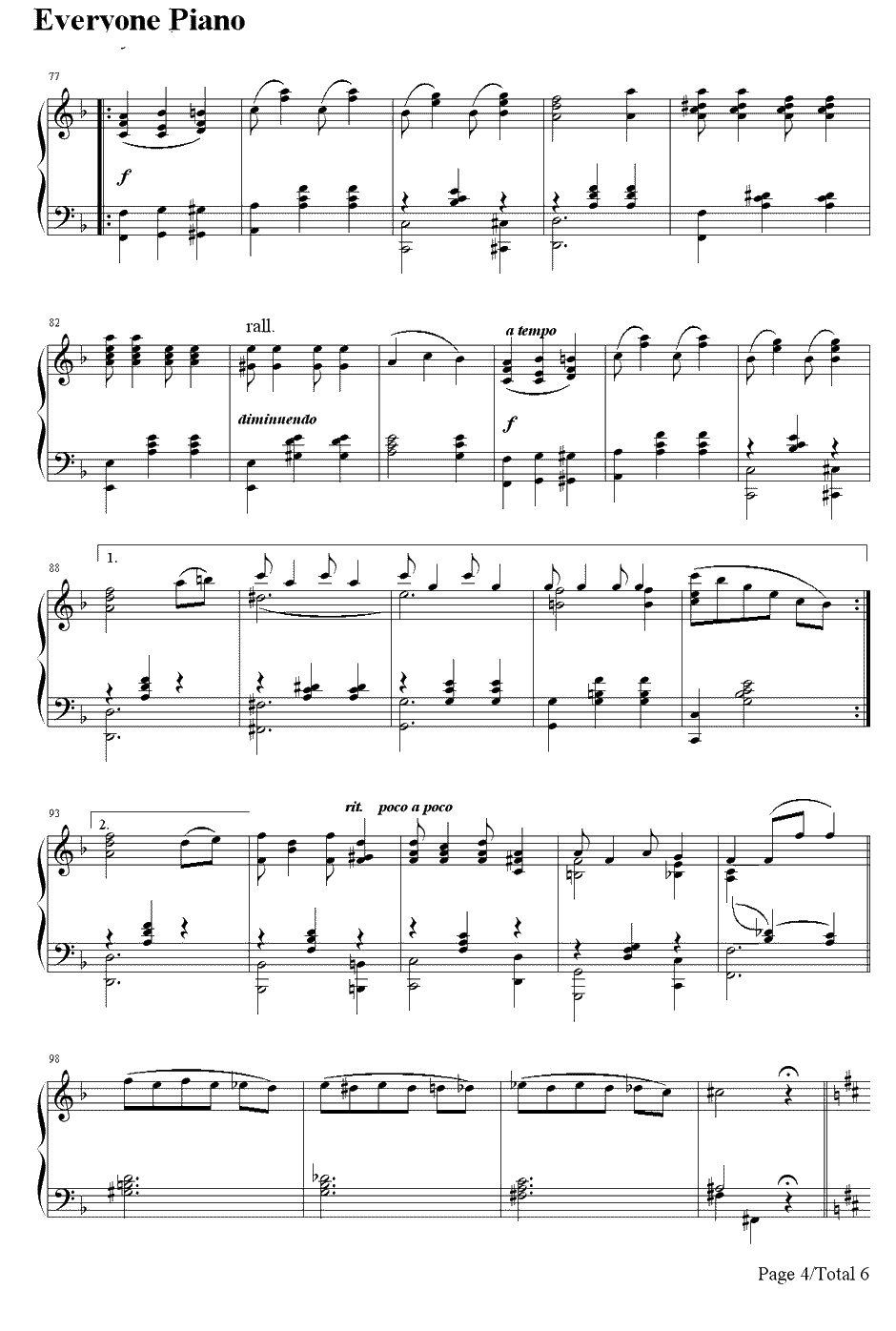 Bethena A Concert Waltz钢琴谱-Scott Joplin斯科特·乔普林4