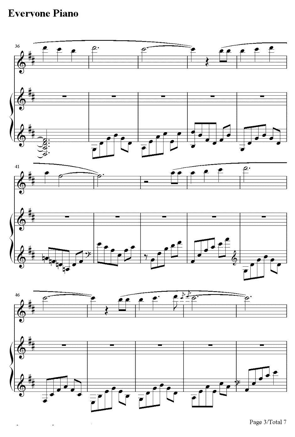 安妮之歌钢琴谱-Bandari班德瑞3