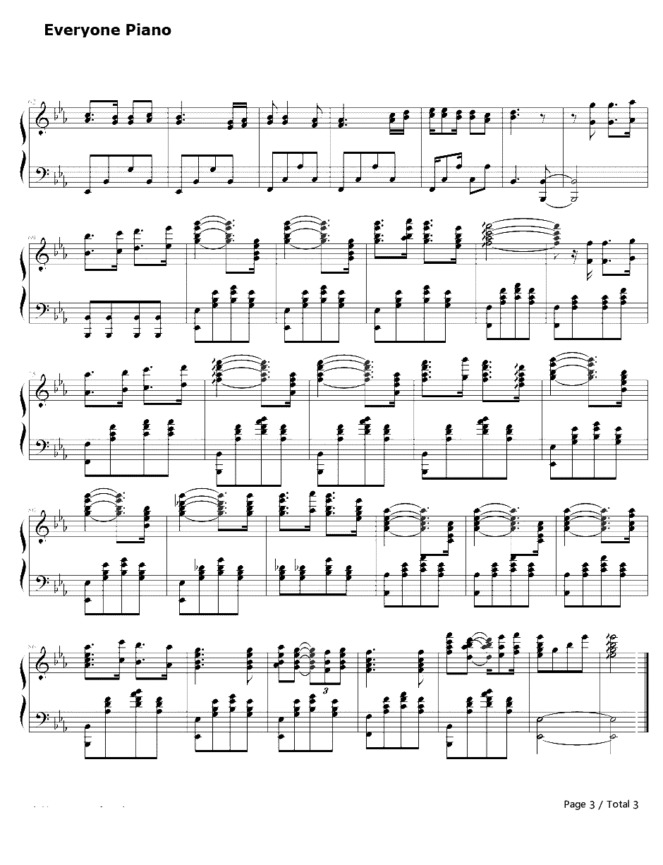 心的冲动钢琴谱-理查德克莱德曼Richard Clayderman3