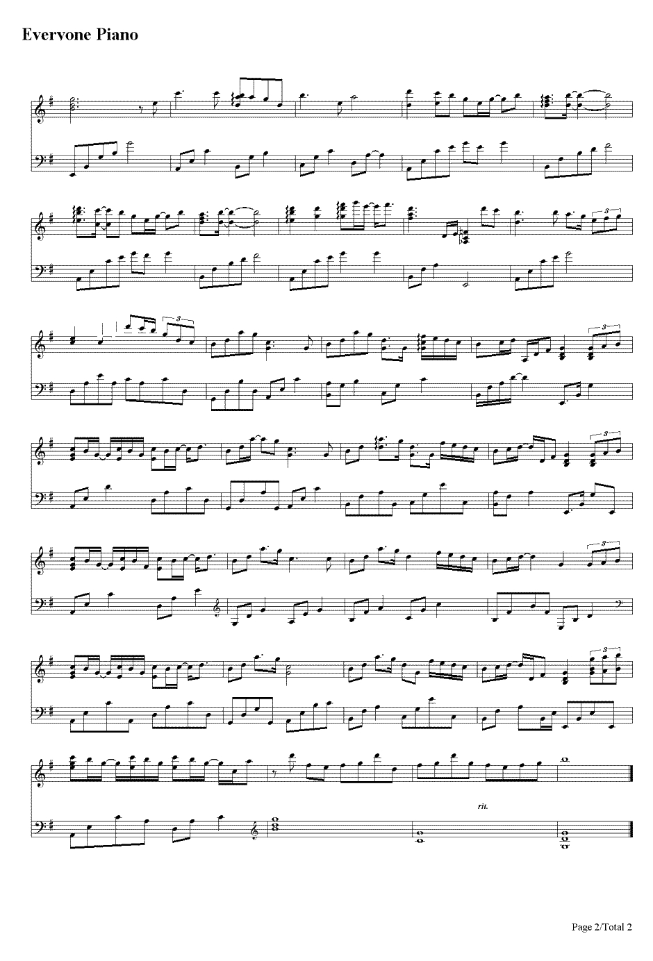 Do You?钢琴谱-李闰珉Yiruma2
