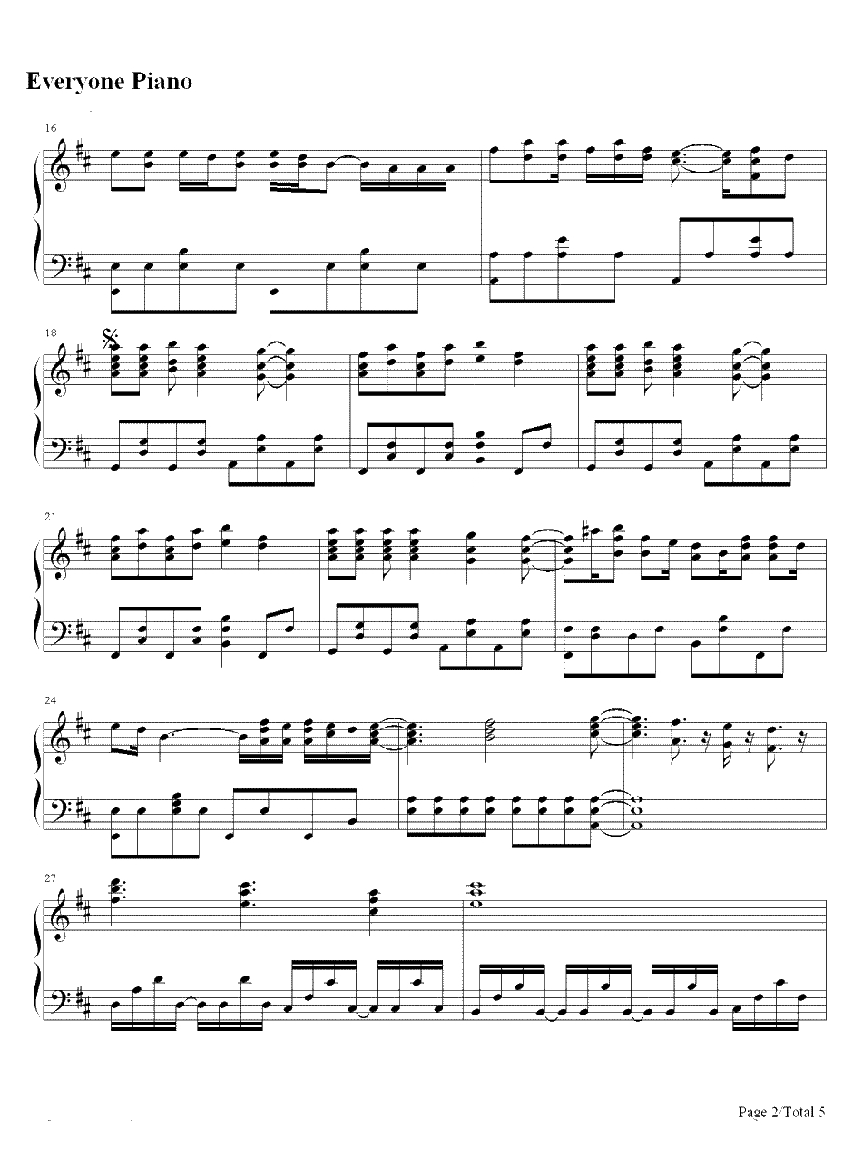 It Will Rain钢琴谱-Bruno Mars2
