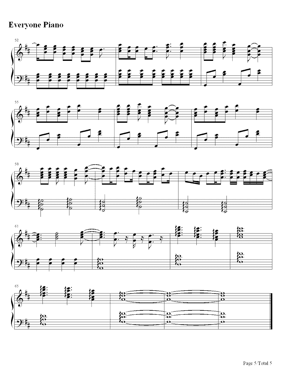 It Will Rain钢琴谱-Bruno Mars5