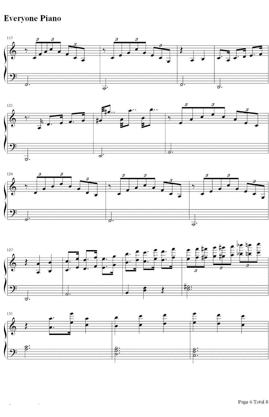 我的快乐钢琴谱-锦绣二重唱-《命中注定我爱你》插曲6