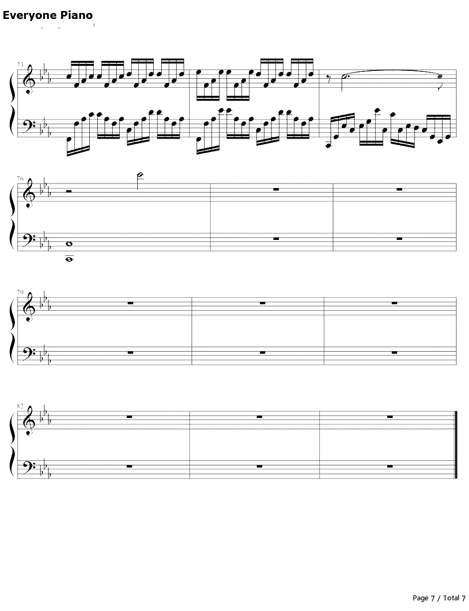 Hana's Eyes钢琴谱-马克西姆Maksim Mrvica-汉娜之眼7