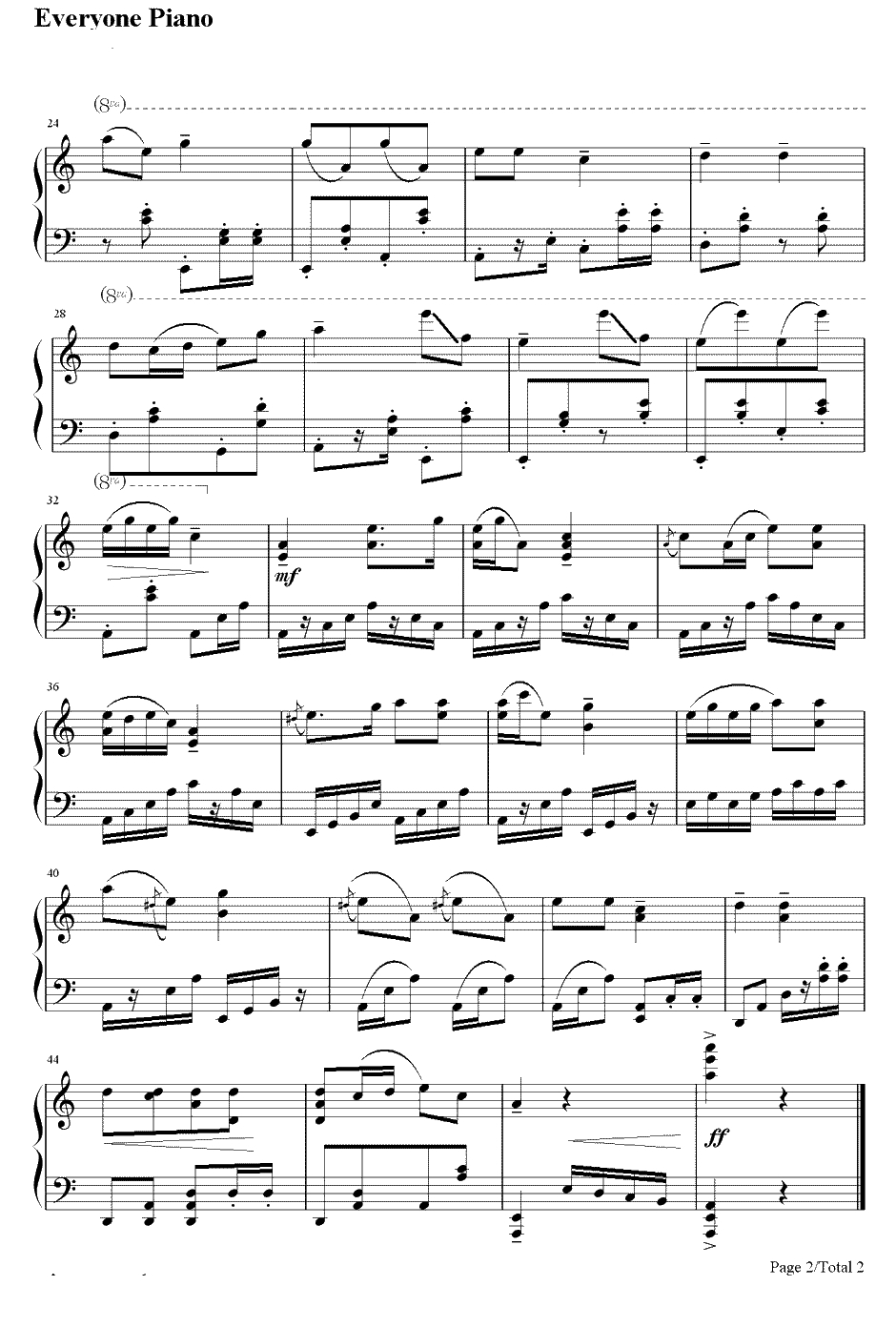 《猪八戒背媳妇》钢琴谱-贾斌-《西游记》插曲2