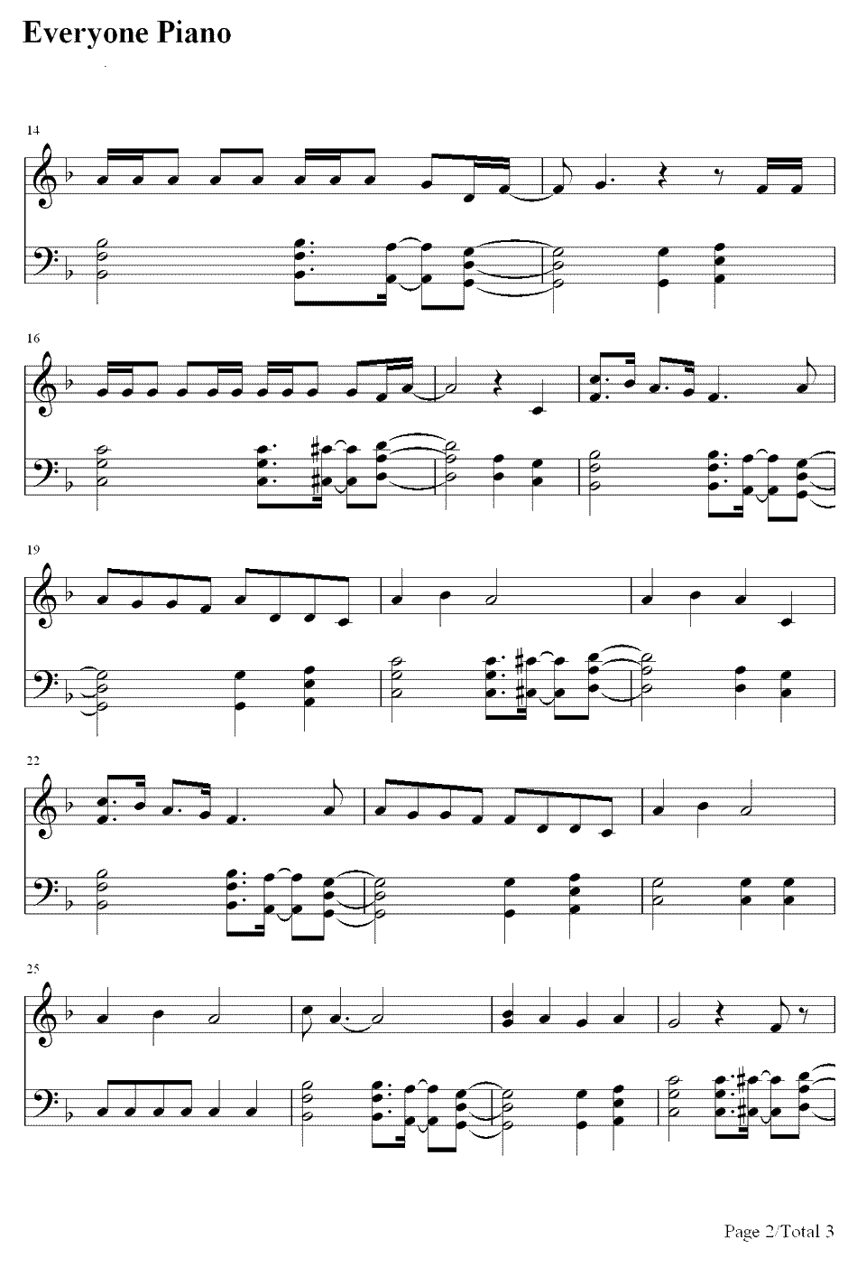 Treasure钢琴谱-Bruno Mars2