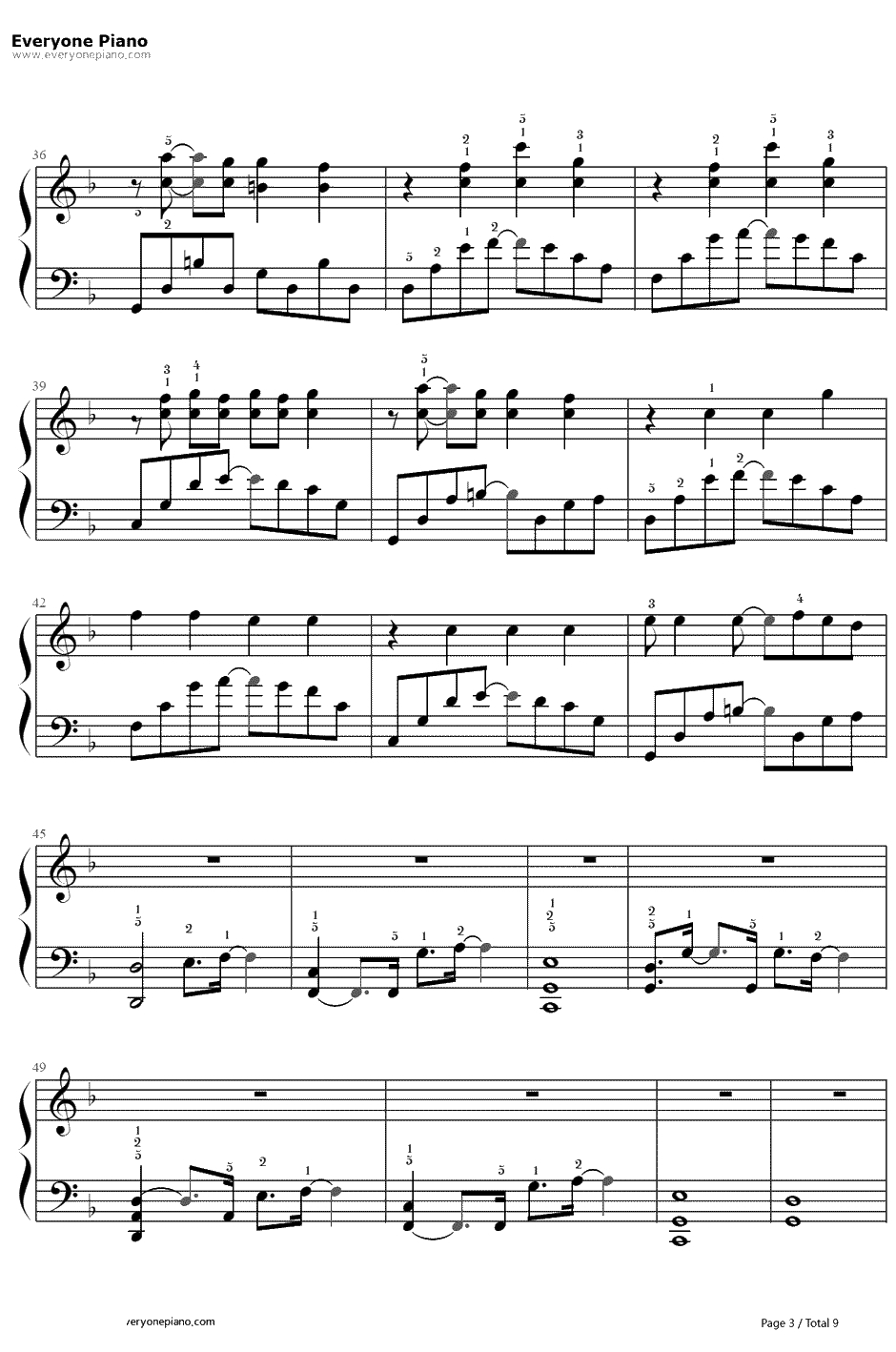 How You Remind Me钢琴谱-Avril Lavigne-《海贼王剧场版：Z》主题曲3