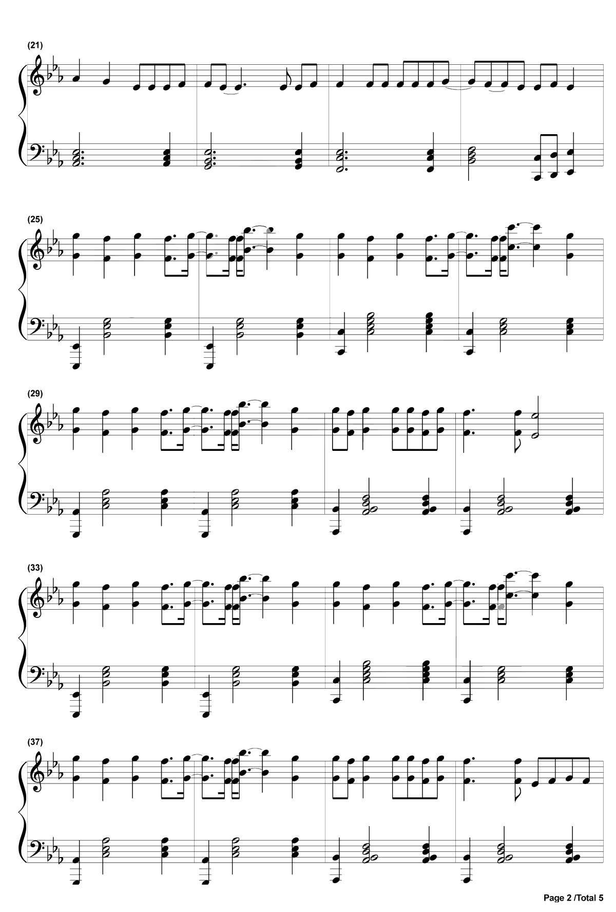 Baby（贾斯汀·比伯）钢琴谱-Justin Bieber贾斯汀·比伯2