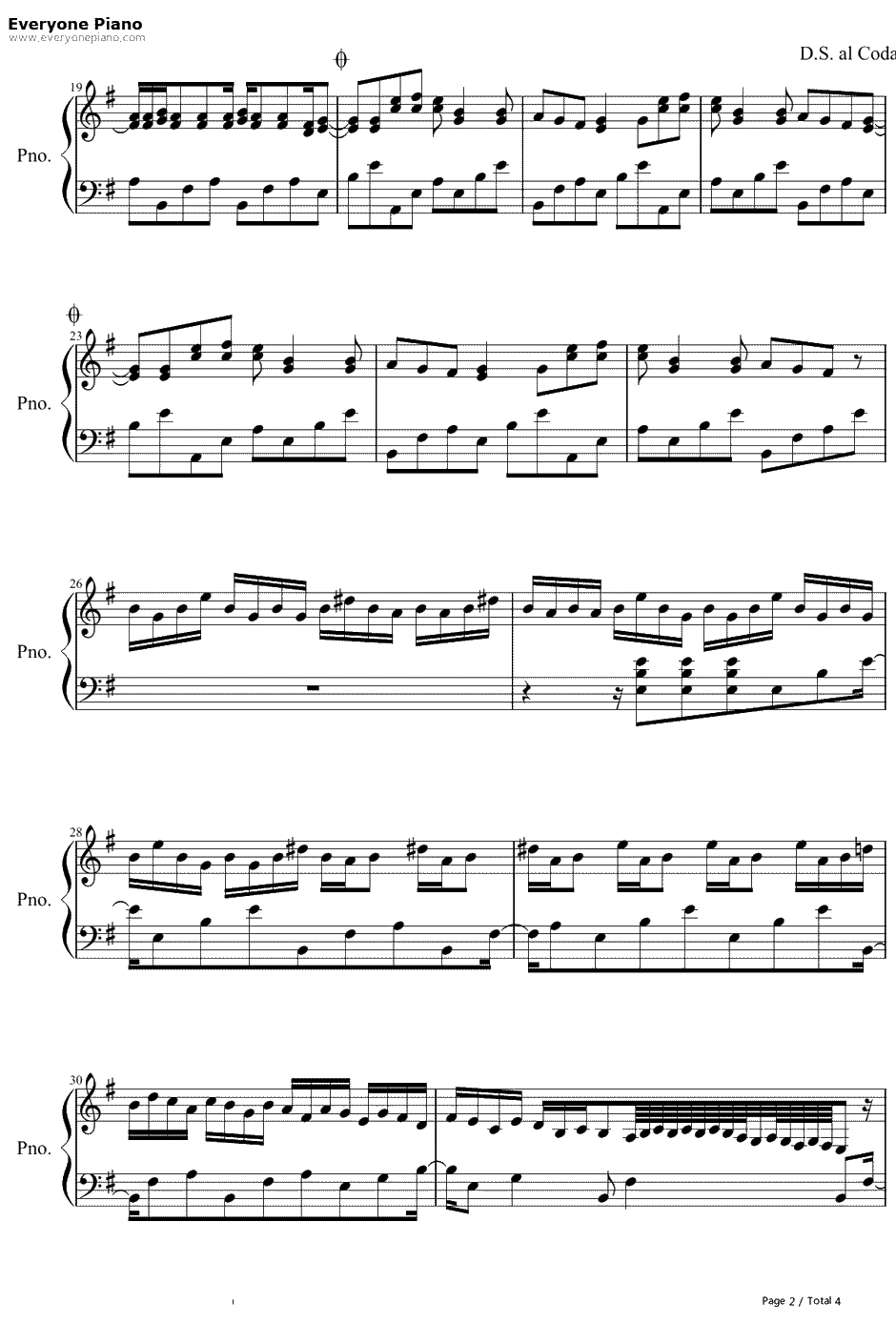 Cancion Del Mariachi钢琴谱-Los Lobos & Antonio Banderas2