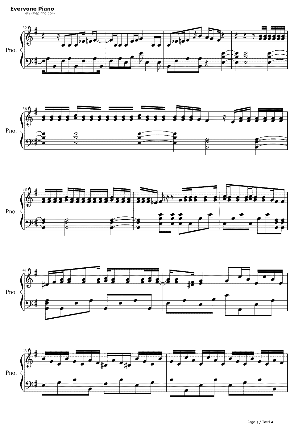 Cancion Del Mariachi钢琴谱-Los Lobos & Antonio Banderas3