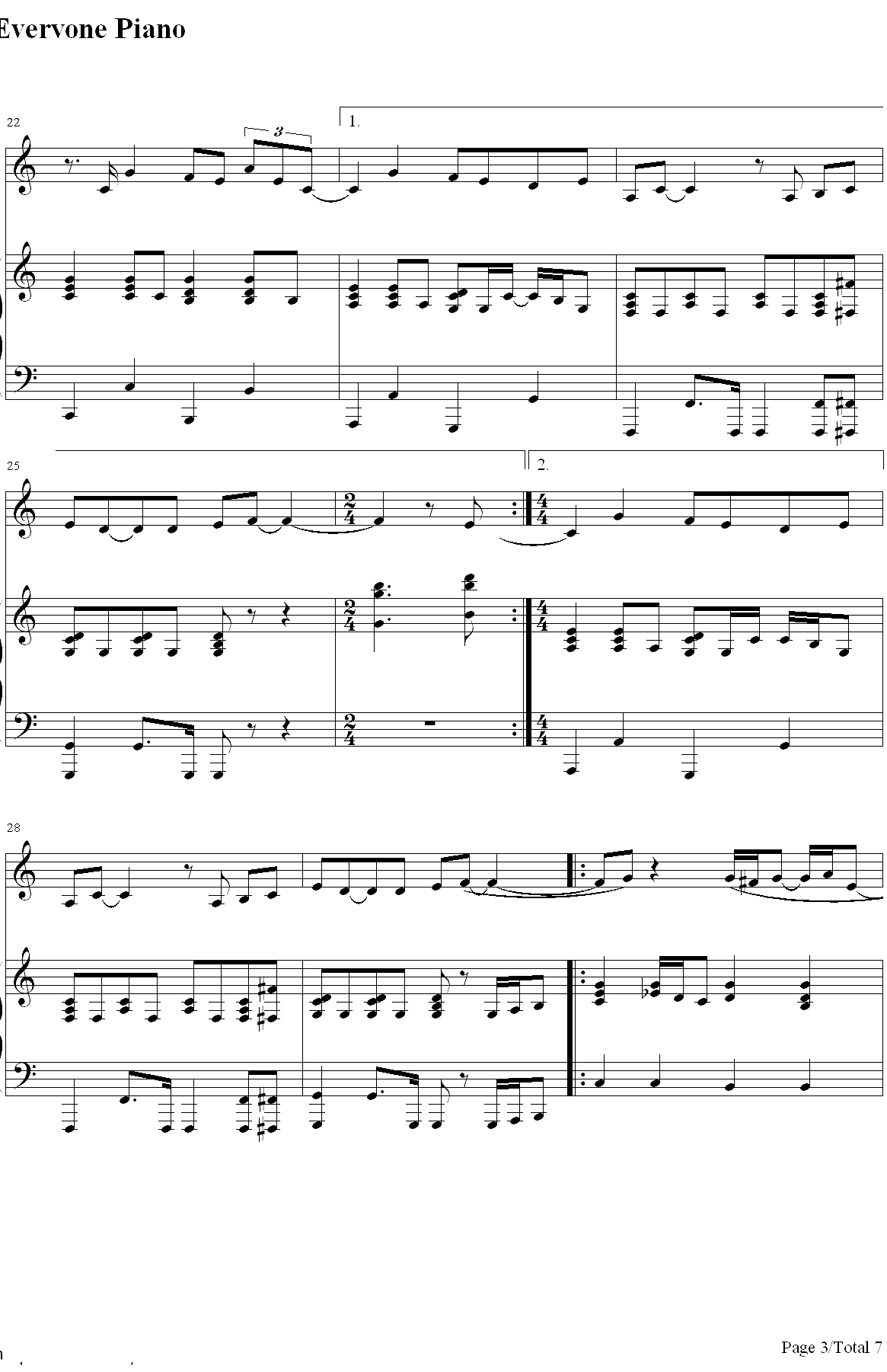 Speechless钢琴谱-Lady Gaga3
