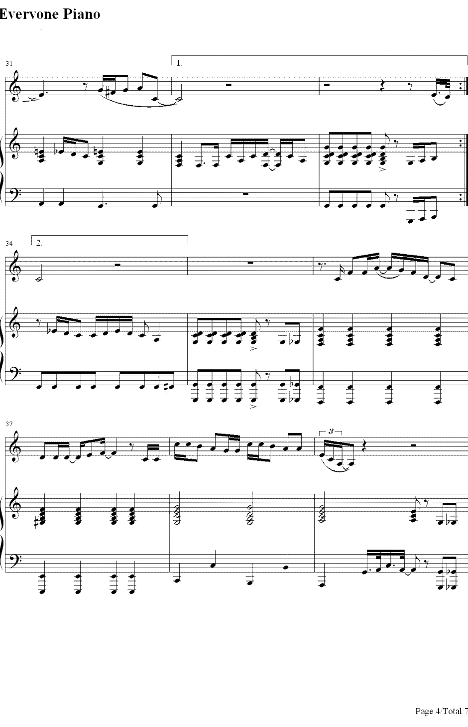Speechless钢琴谱-Lady Gaga4