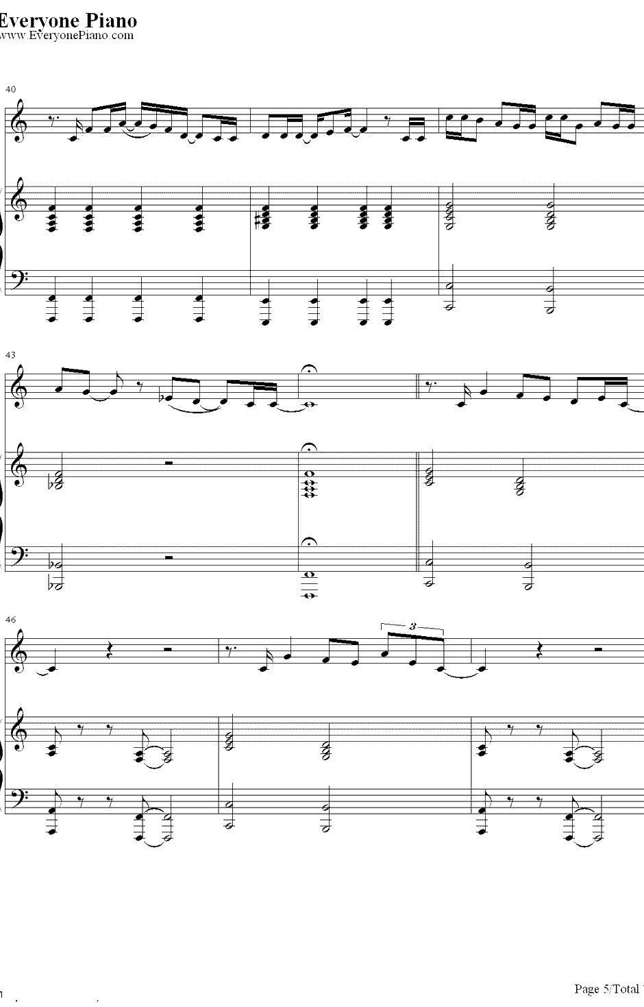 Speechless钢琴谱-Lady Gaga5
