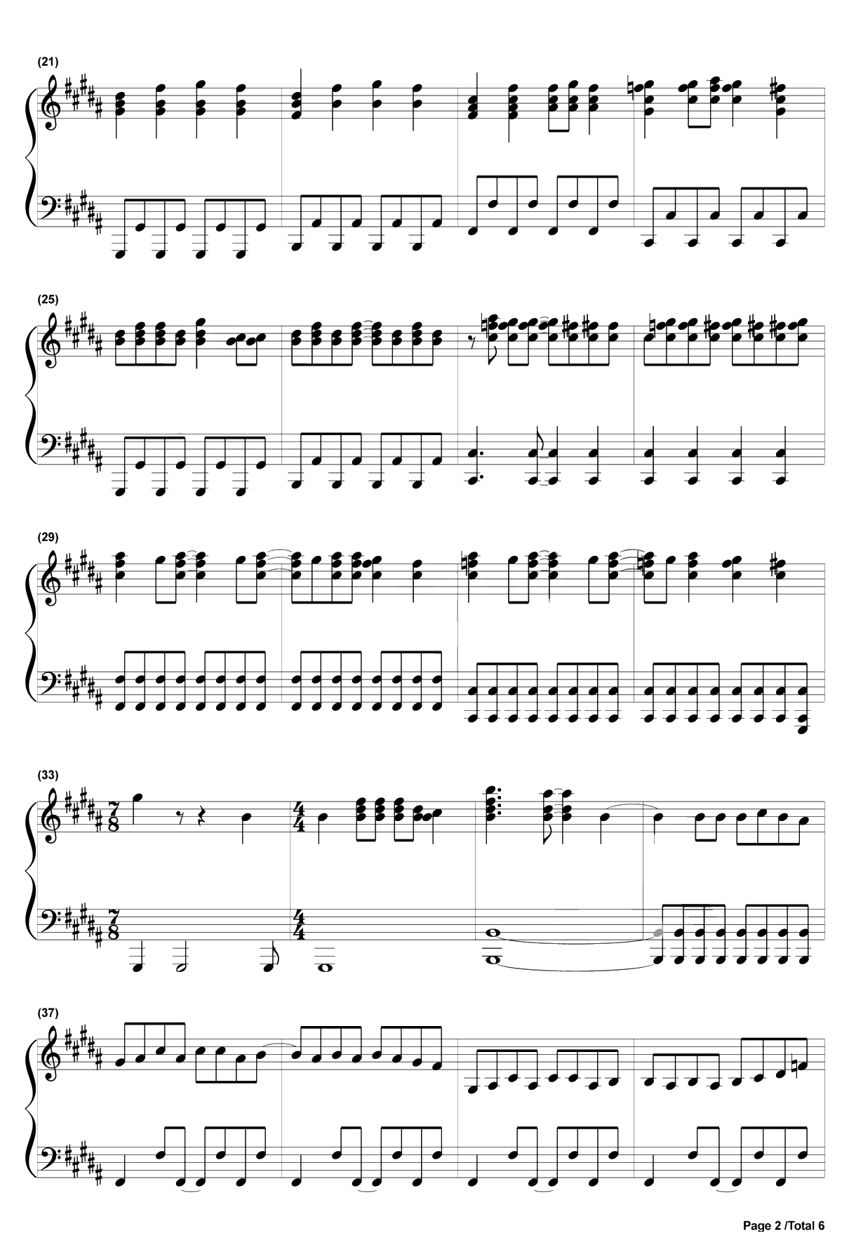 You Belong With Me钢琴谱-Taylor Swift2