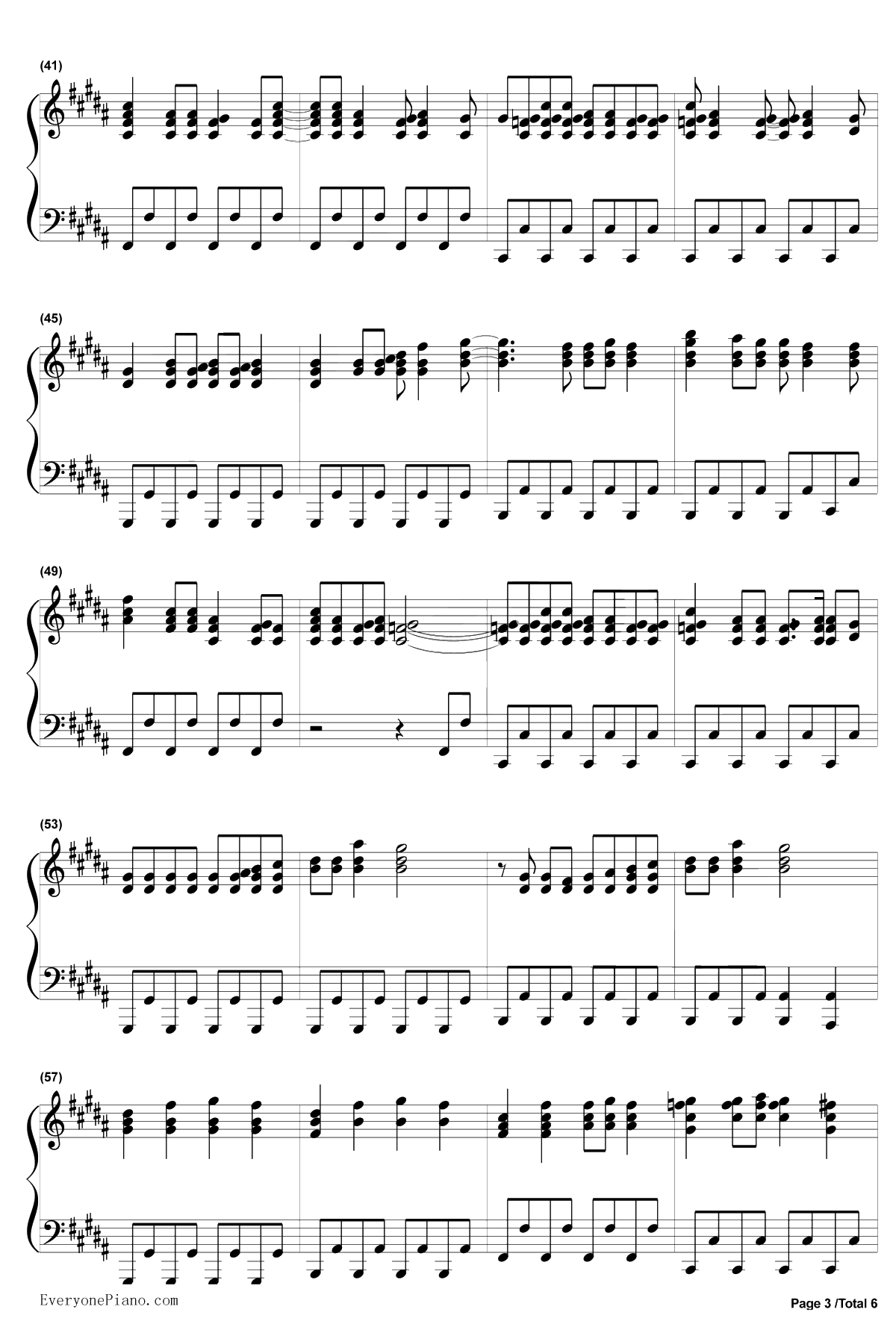 You Belong With Me钢琴谱-Taylor Swift3