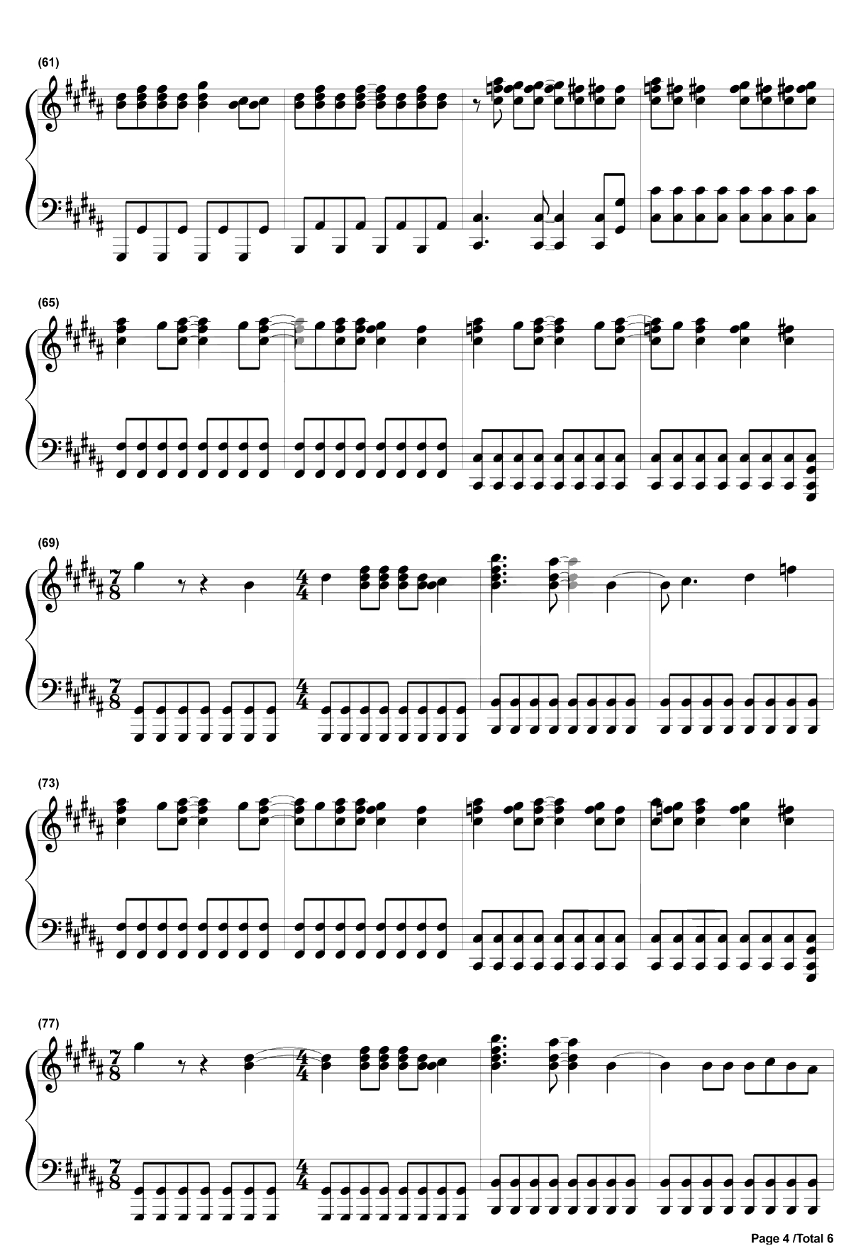 You Belong With Me钢琴谱-Taylor Swift4