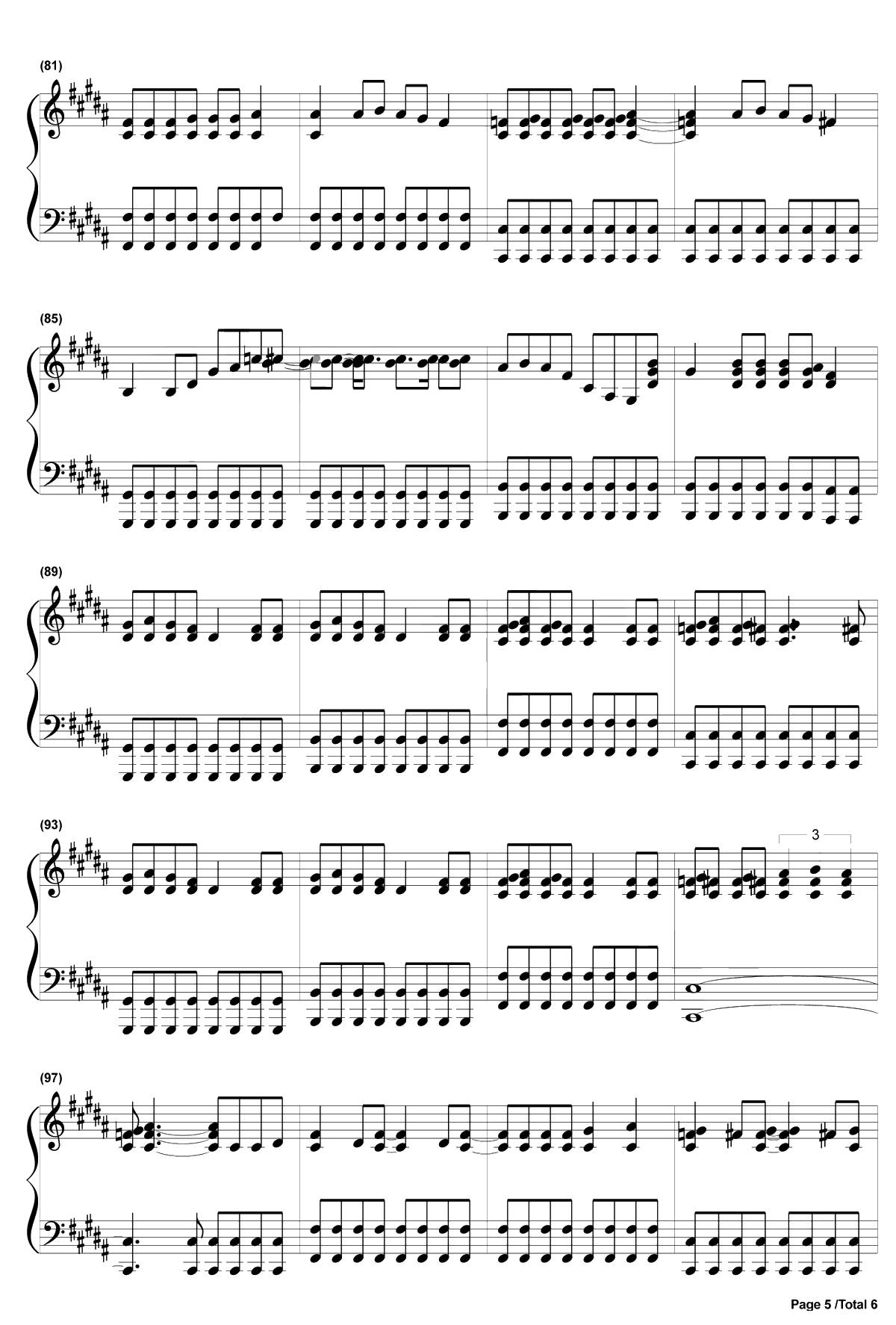 You Belong With Me钢琴谱-Taylor Swift5