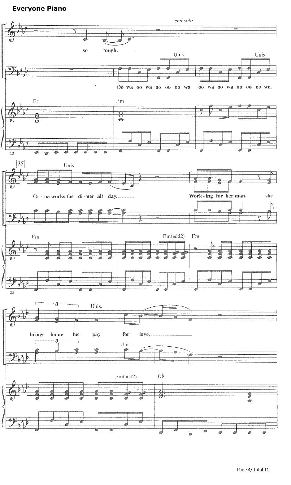 Livin' on a prayer钢琴谱-Bon Jovi邦乔维4