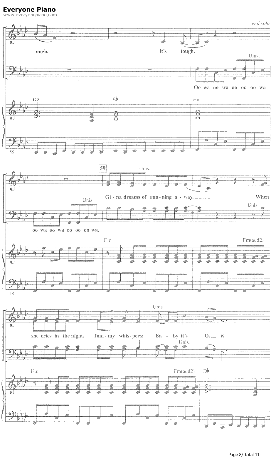 Livin' on a prayer钢琴谱-Bon Jovi邦乔维8