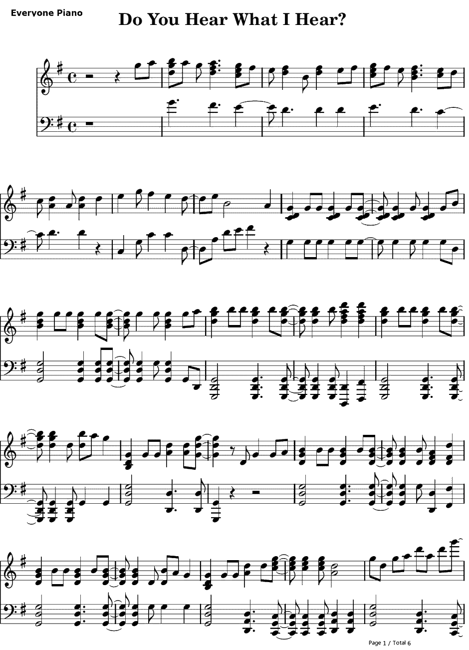 Do You Hear What I Hear钢琴谱-Bing Crosby1