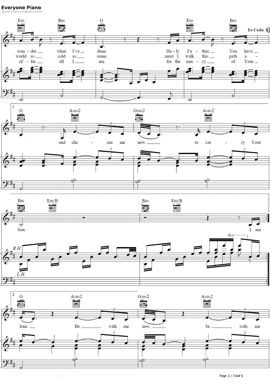 Breath of Heaven钢琴谱-Amy Grant2