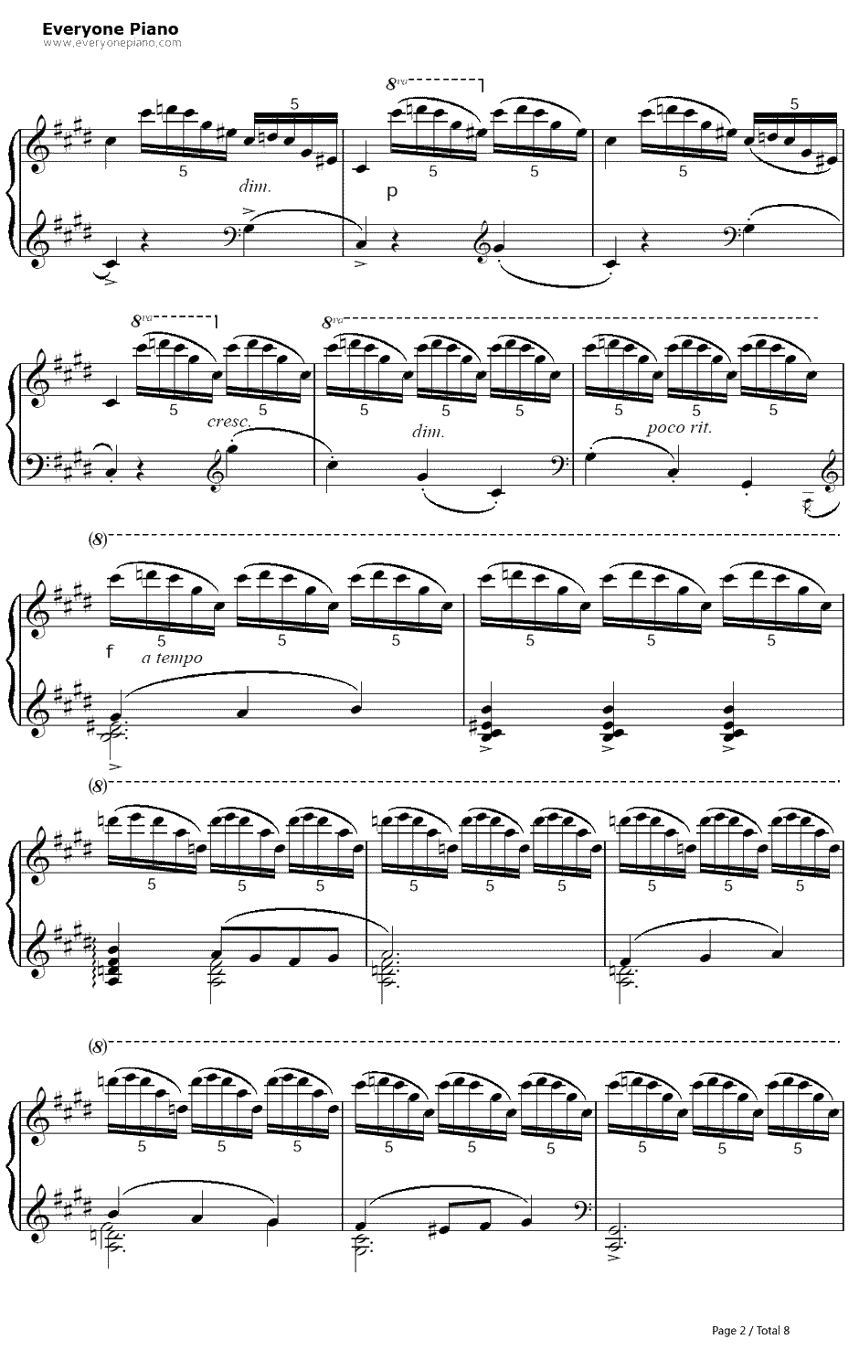 Malaguena钢琴谱-ErnestoLecuona2