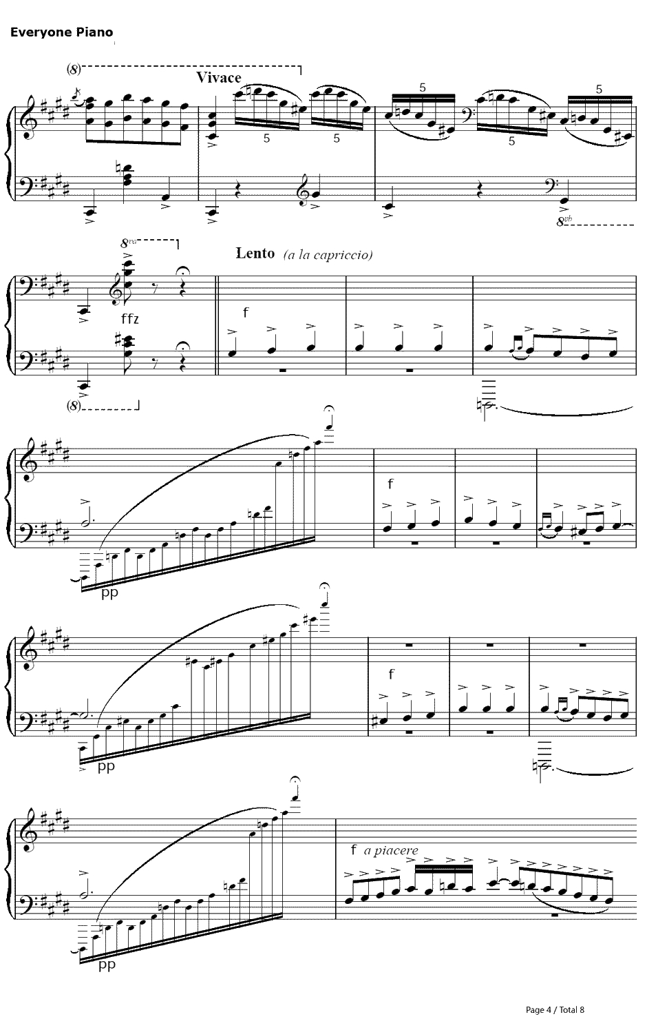 Malaguena钢琴谱-ErnestoLecuona4