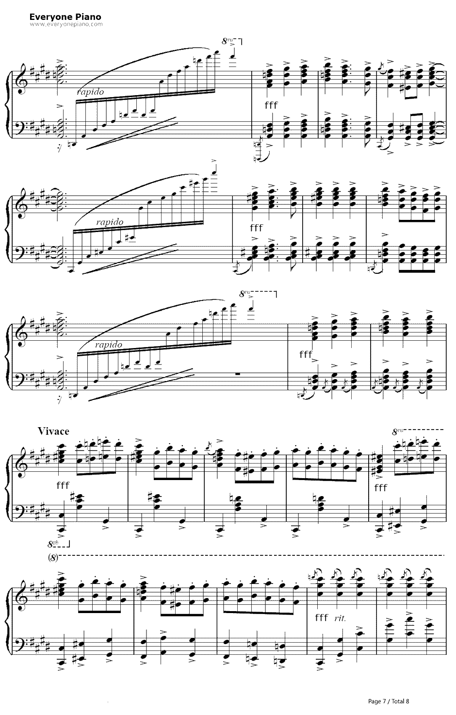 Malaguena钢琴谱-ErnestoLecuona7