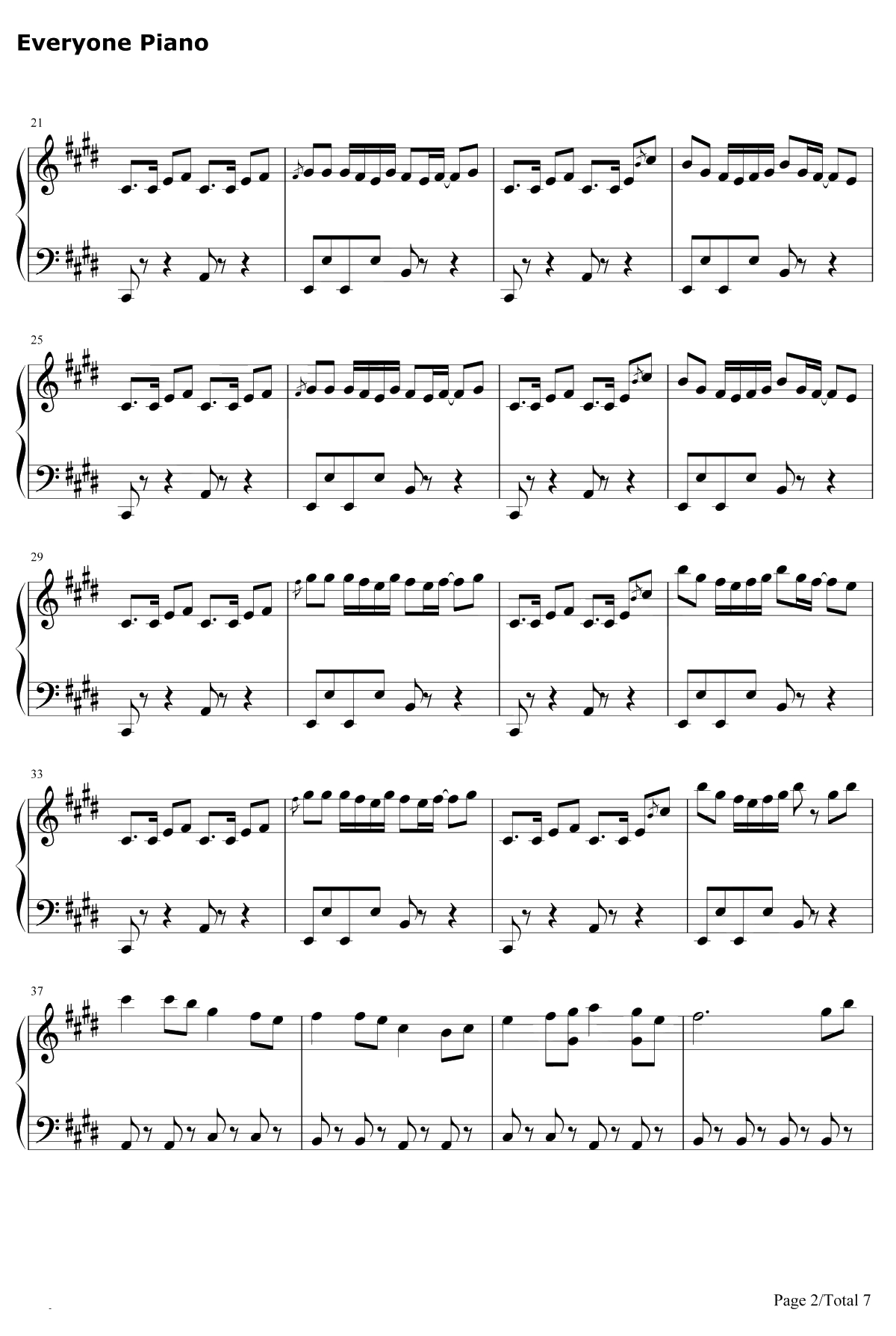 Monody钢琴谱-TheFatRatLauraBrehm-TheFatRat-抖音歌曲2