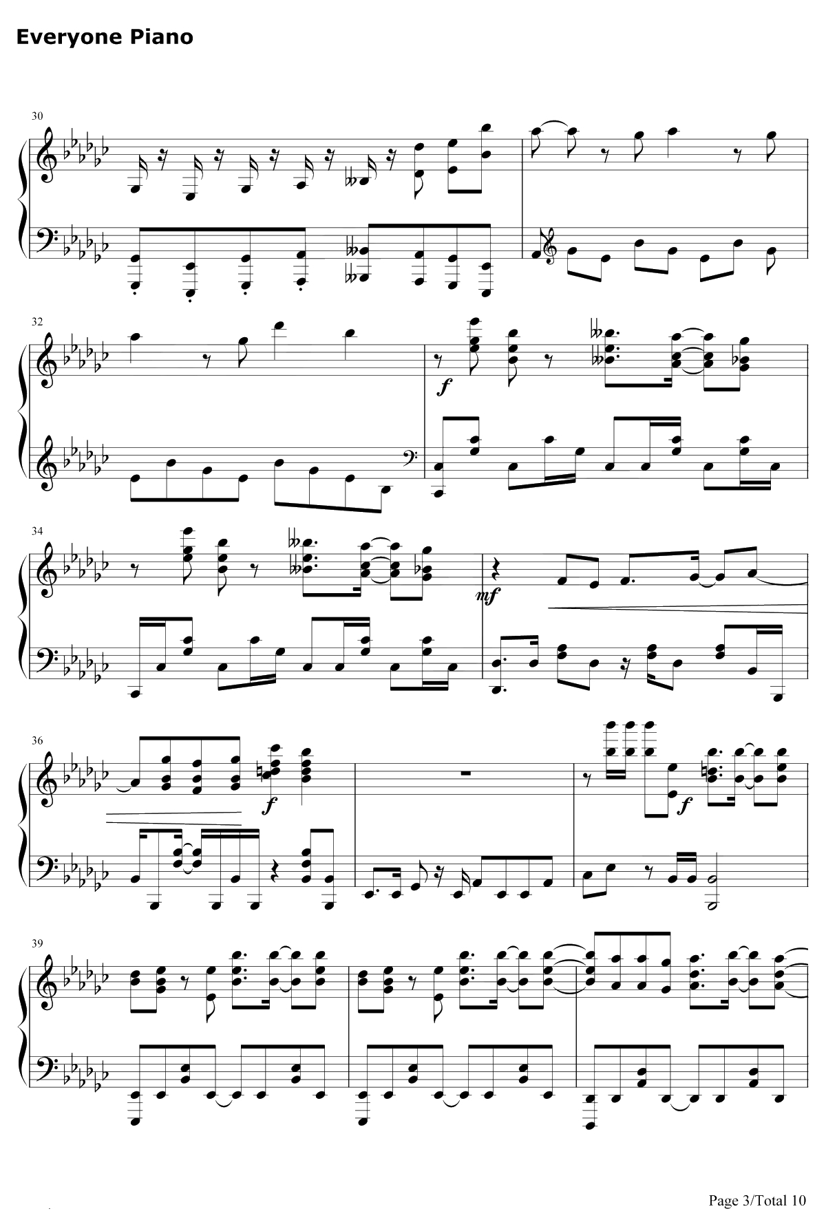99.9-路人超能100第二季OP钢琴谱-MOBCHOIRsajounohana3