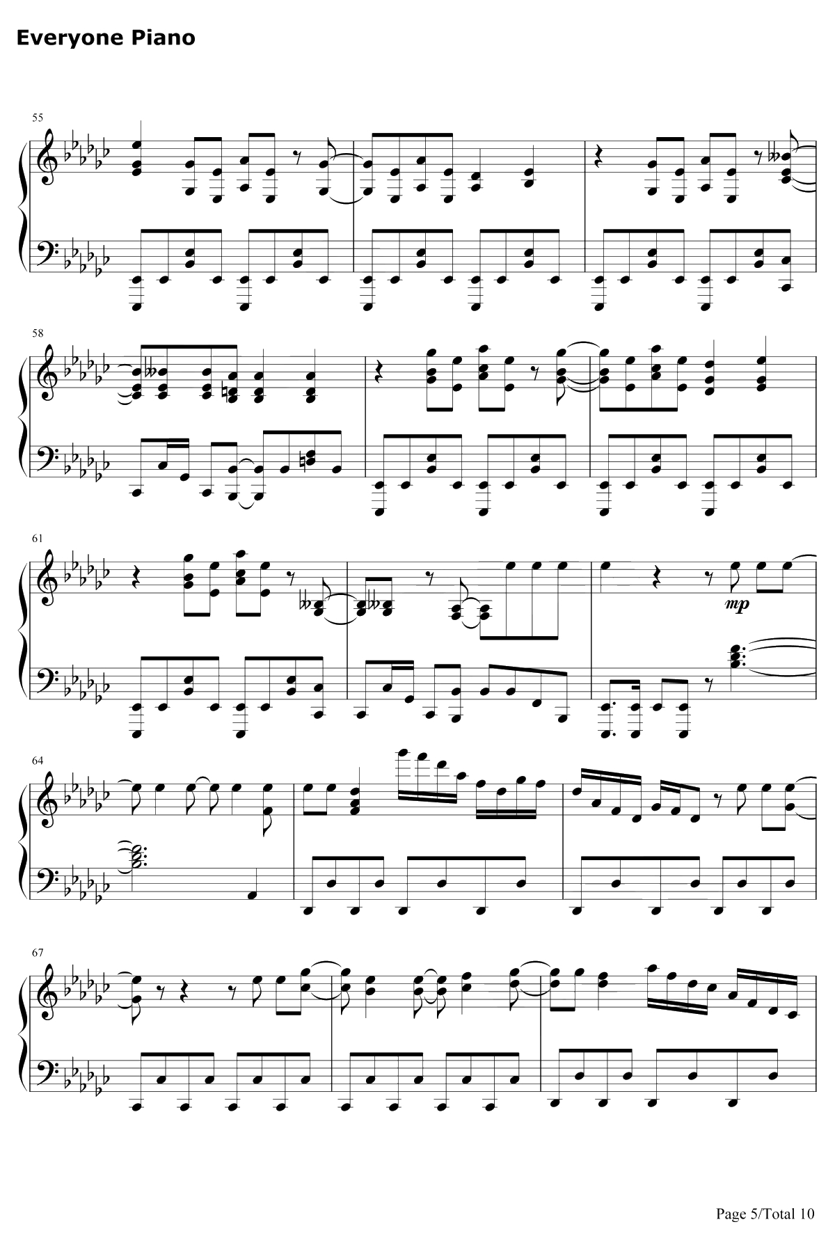 99.9-路人超能100第二季OP钢琴谱-MOBCHOIRsajounohana5