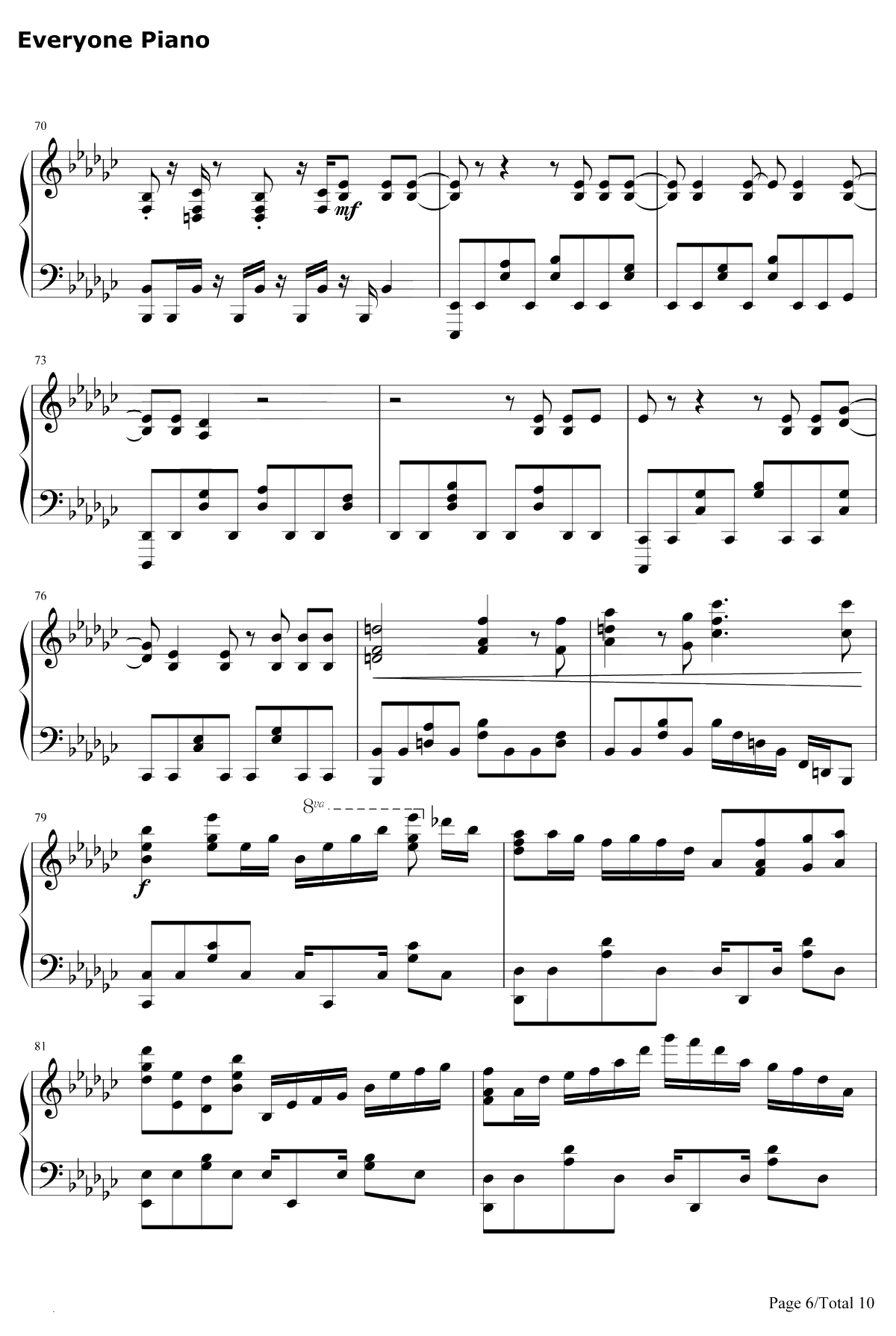 99.9-路人超能100第二季OP钢琴谱-MOBCHOIRsajounohana6