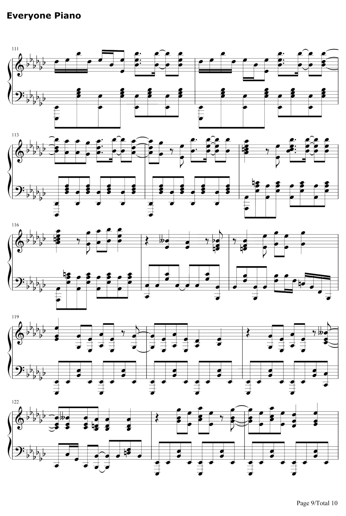 99.9-路人超能100第二季OP钢琴谱-MOBCHOIRsajounohana9