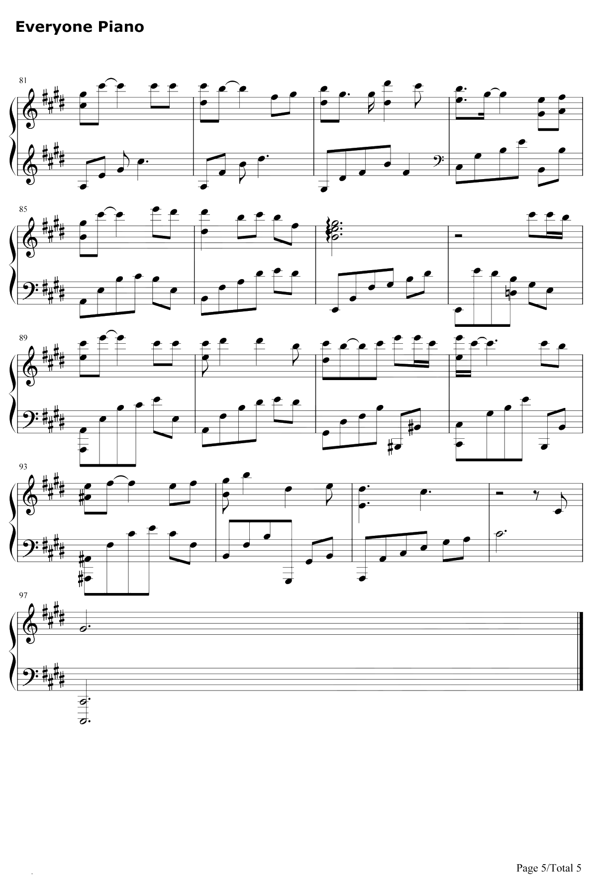 妙笔浮生钢琴谱-银临-绘真妙笔千山主题曲5