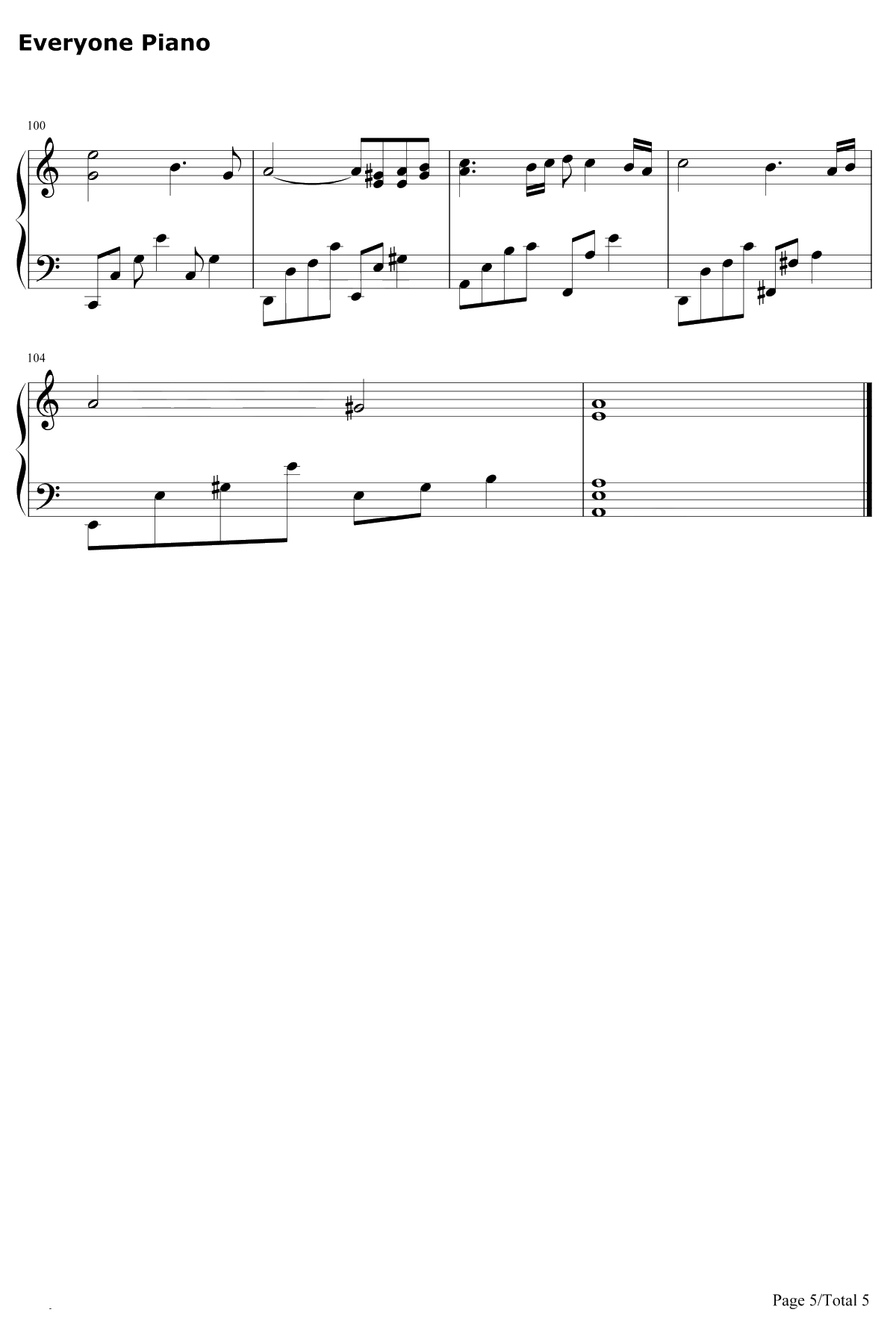 Feeling钢琴谱-July5