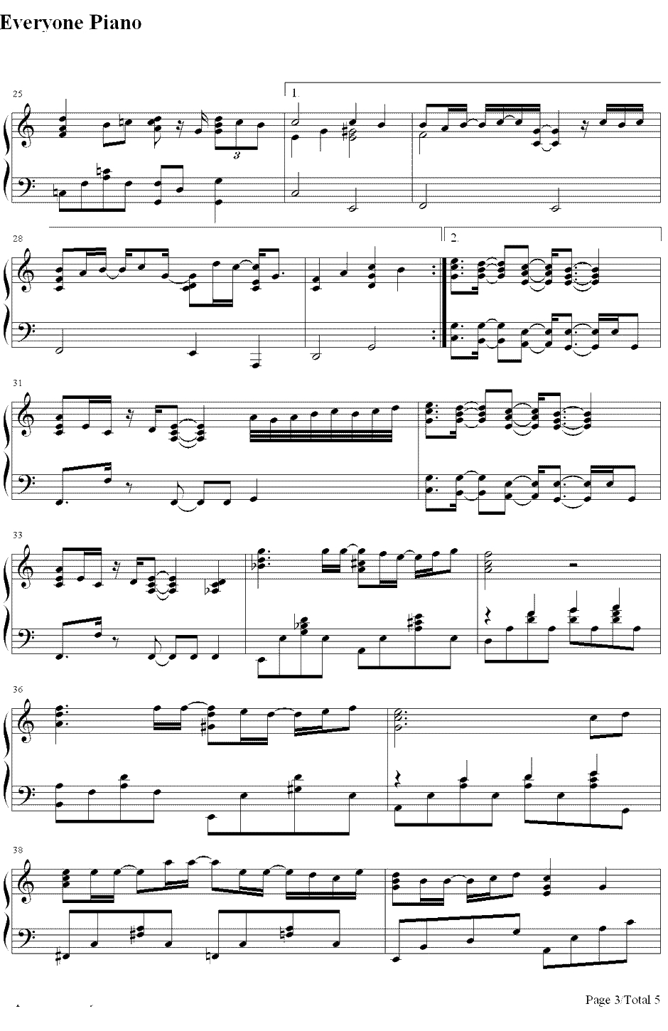 仆は君に恋をする钢琴谱-平井坚-《仆の初恋をキミに捧ぐ》主题曲3