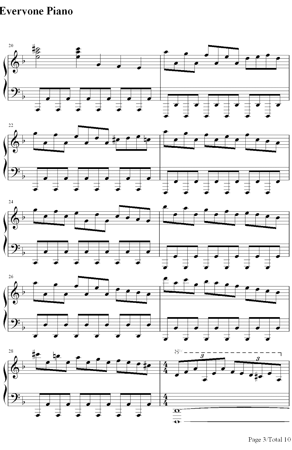 亨德尔的萨拉班德（Handel'sSarabande）钢琴谱-马克西姆MaksimMrvica3