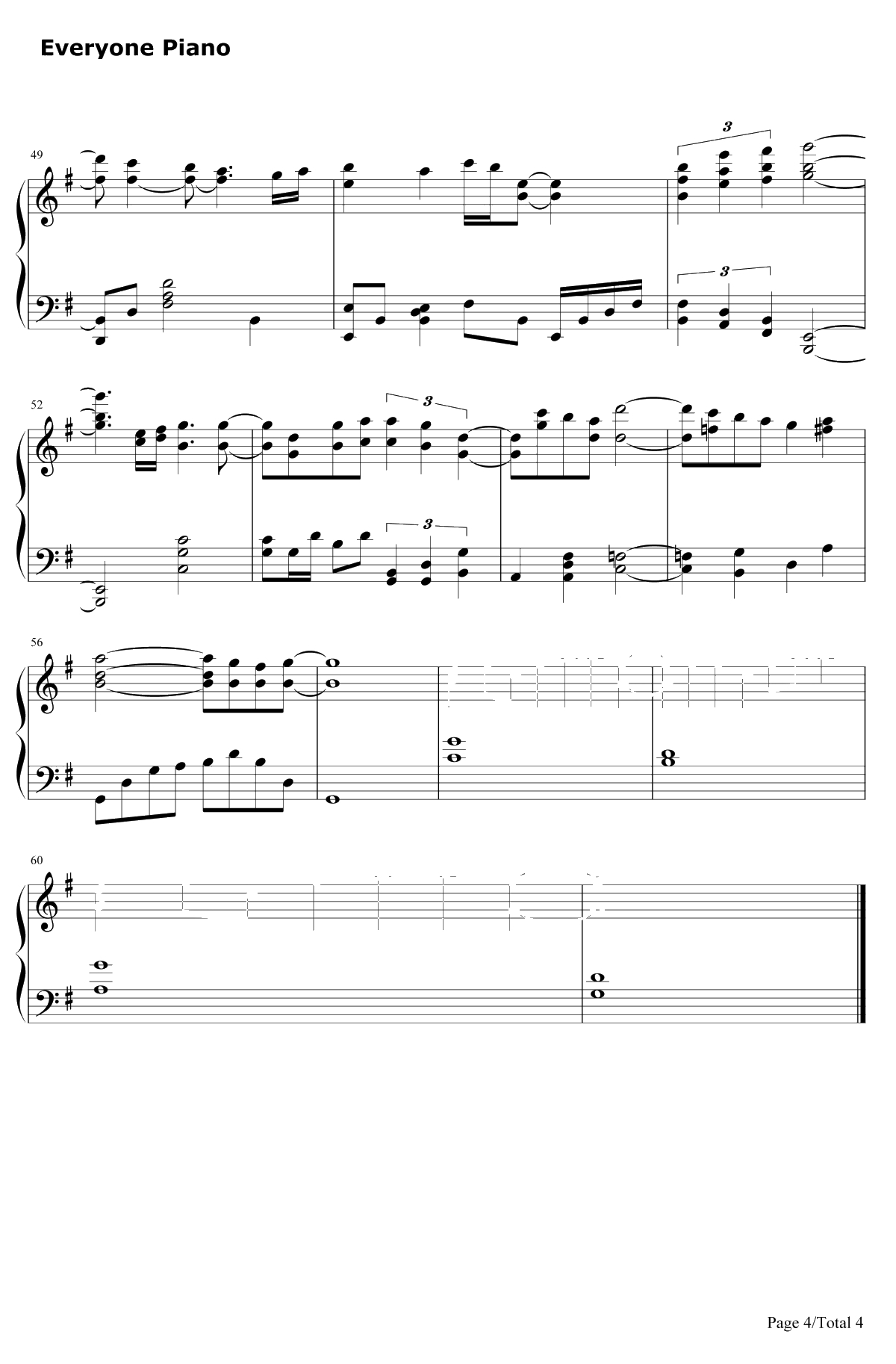 それは风のように钢琴谱-折户伸治-《CLANNAD》BGM4