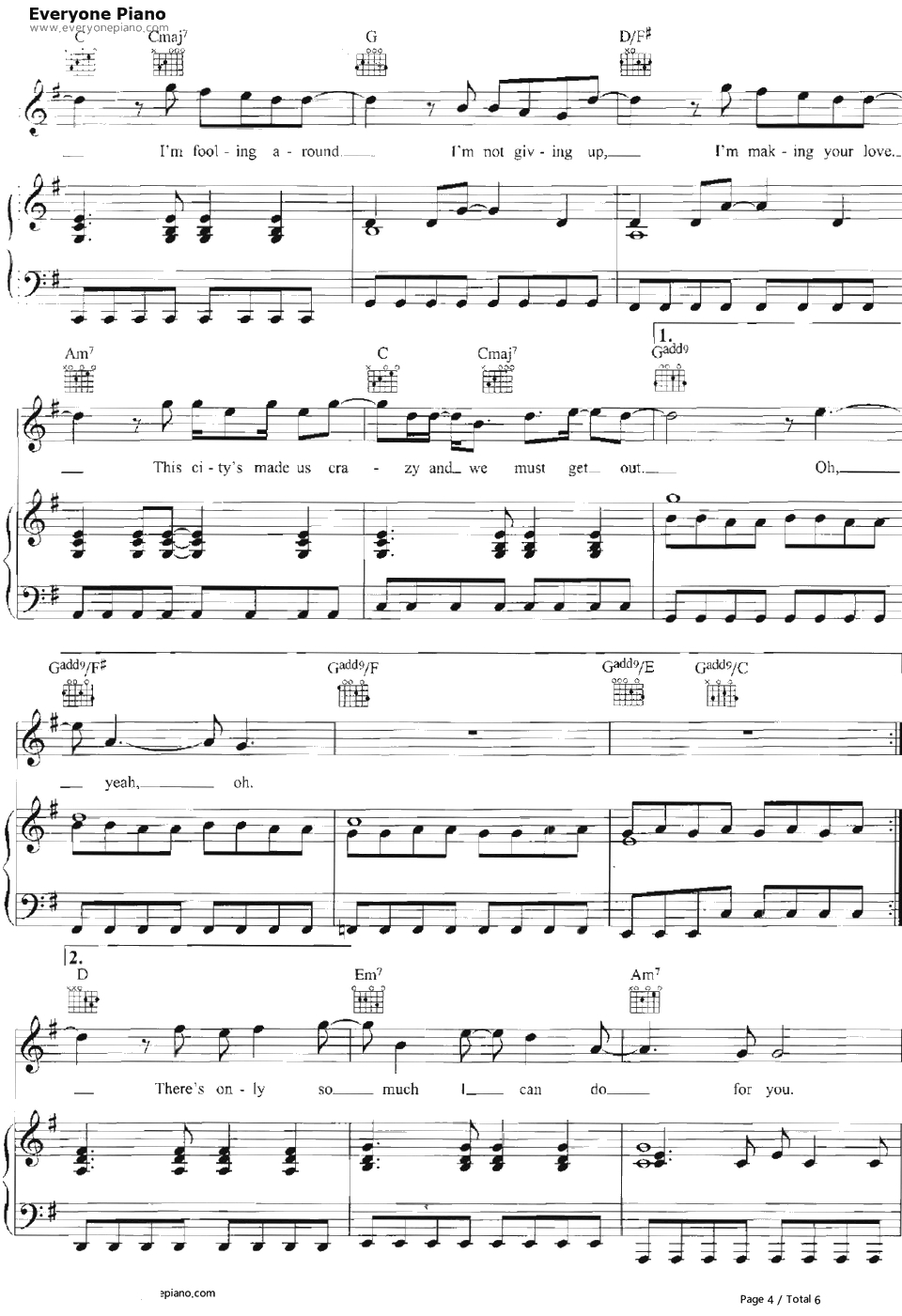 Must Get Out钢琴谱-Maroon54