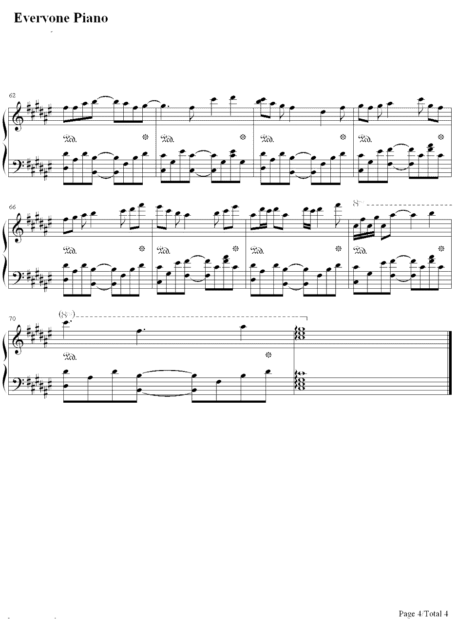 バズル钢琴谱-初音ミク初音未来4