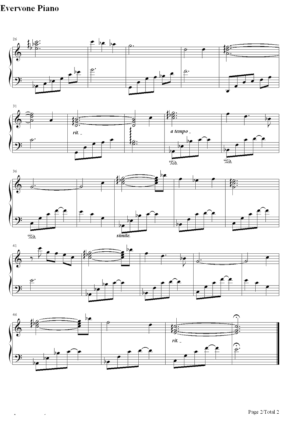 敏感的苹果钢琴谱-ALMA-你和我与伊甸园的苹果OST2