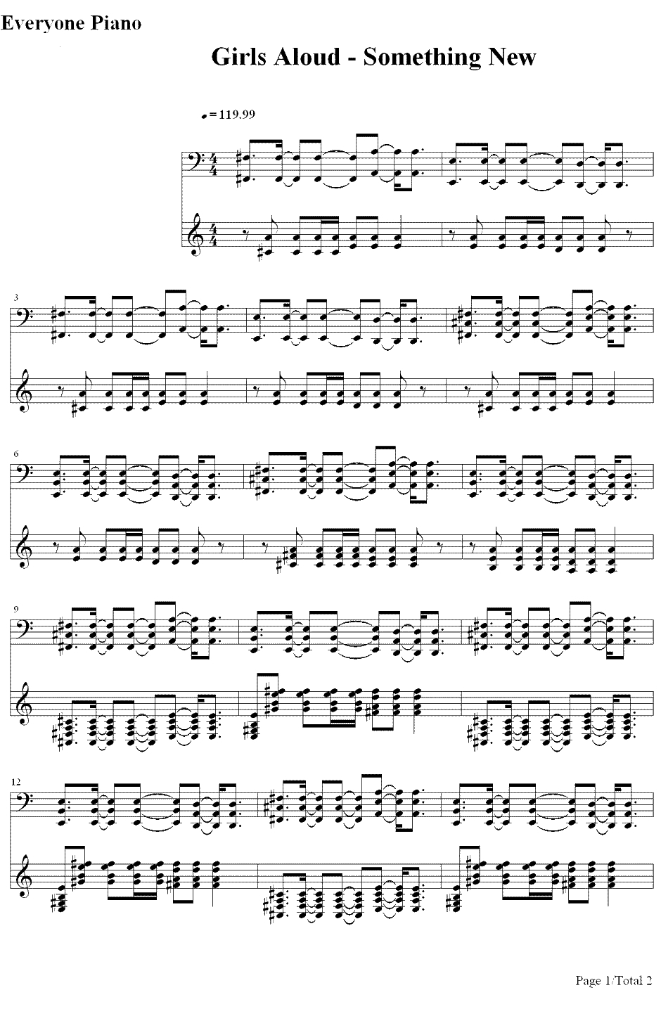 Something New钢琴谱-GirlsAloud1
