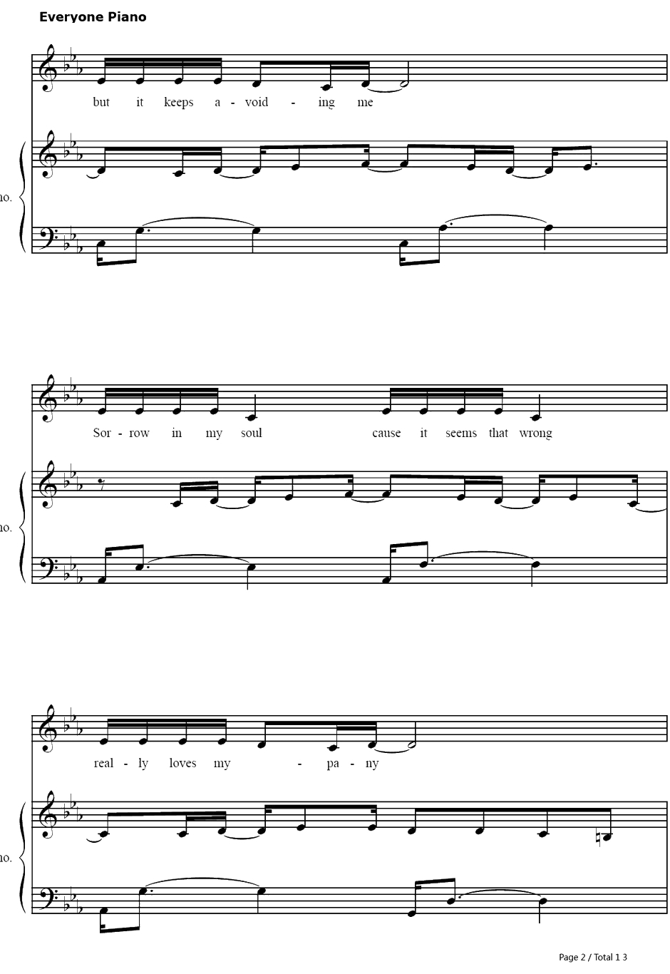 Unfaithful钢琴谱-Rihanna2