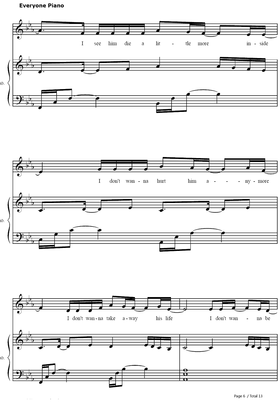 Unfaithful钢琴谱-Rihanna6