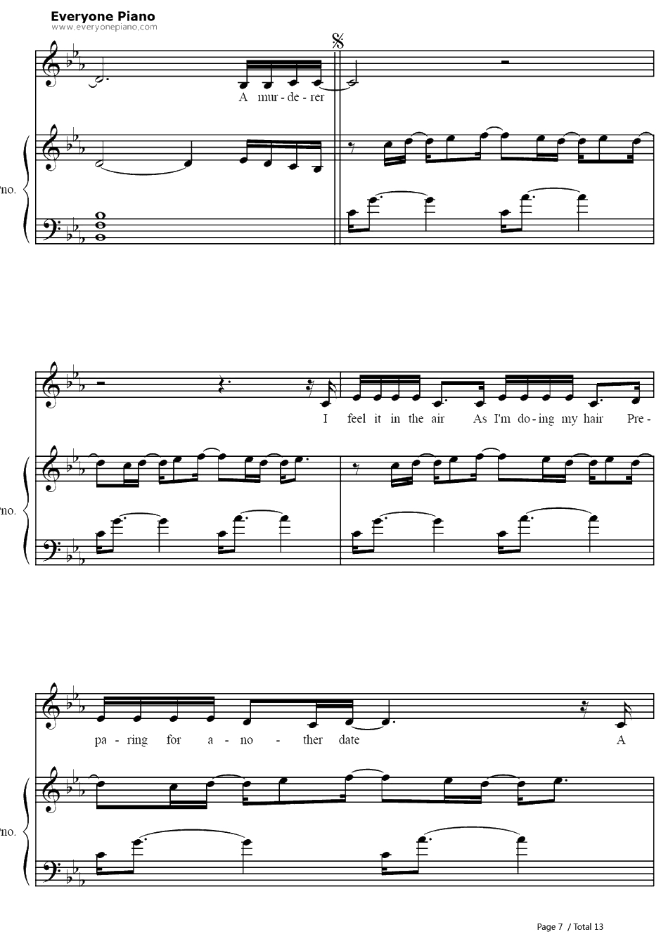 Unfaithful钢琴谱-Rihanna7