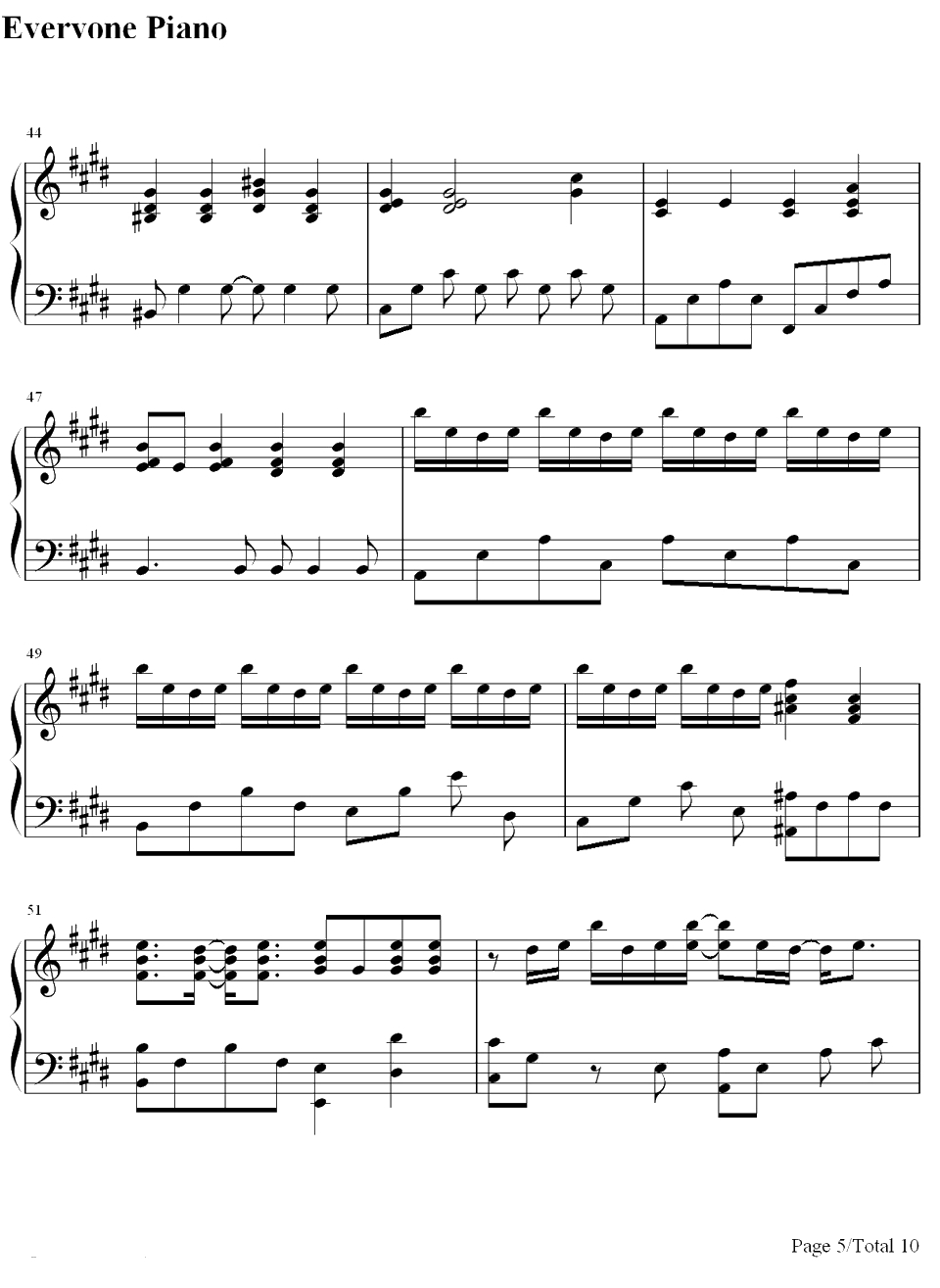 天使たちのメロディー钢琴谱-川岛爱川嶋あい-川嶋あい5