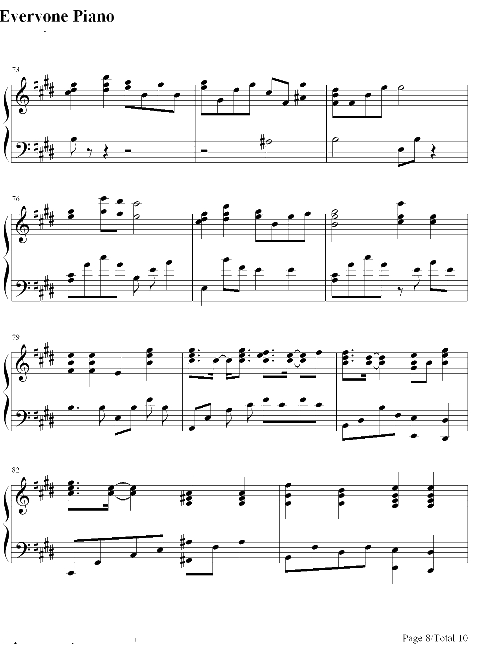 天使たちのメロディー钢琴谱-川岛爱川嶋あい-川嶋あい8