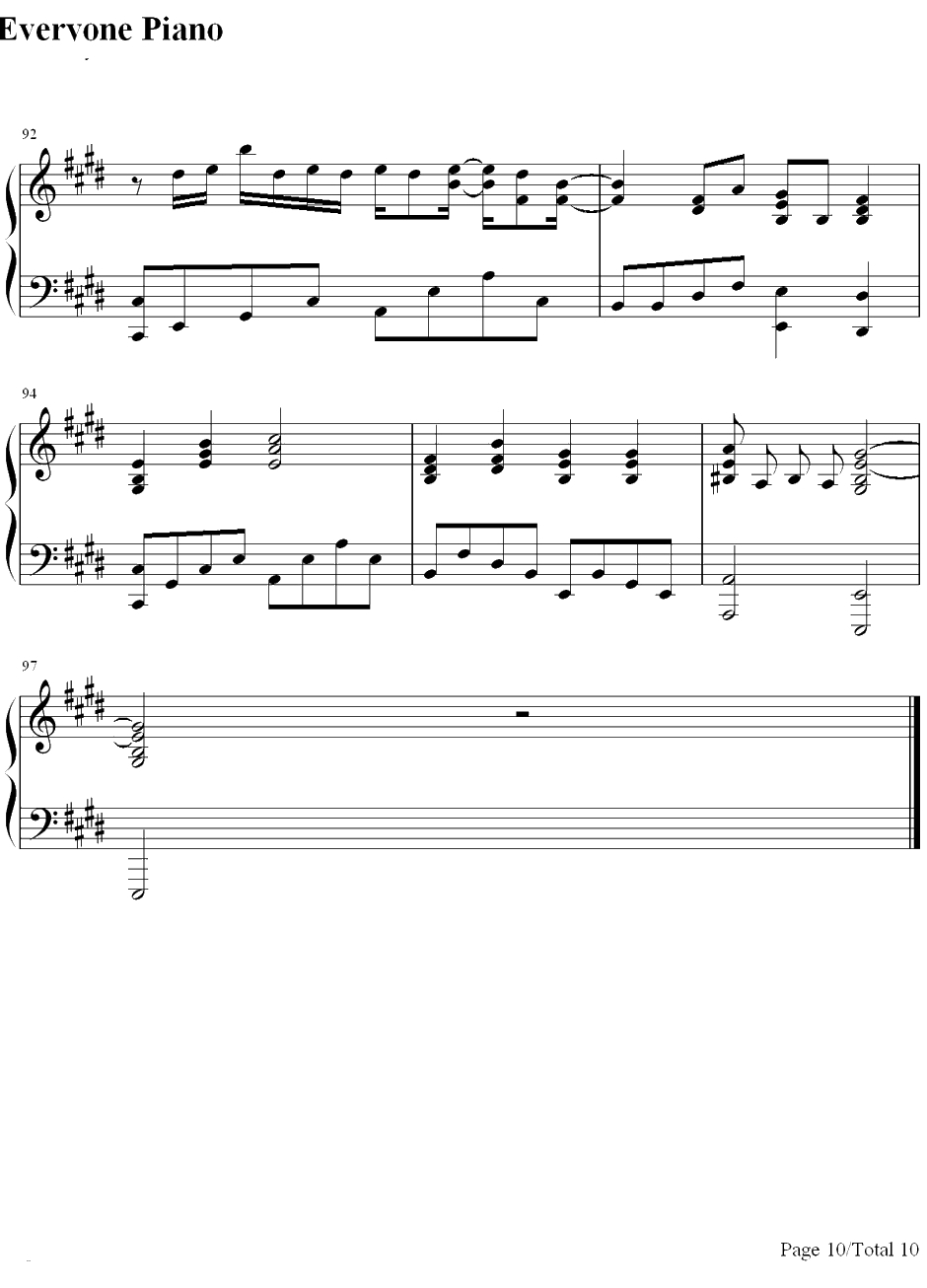 天使たちのメロディー钢琴谱-川岛爱川嶋あい-川嶋あい10