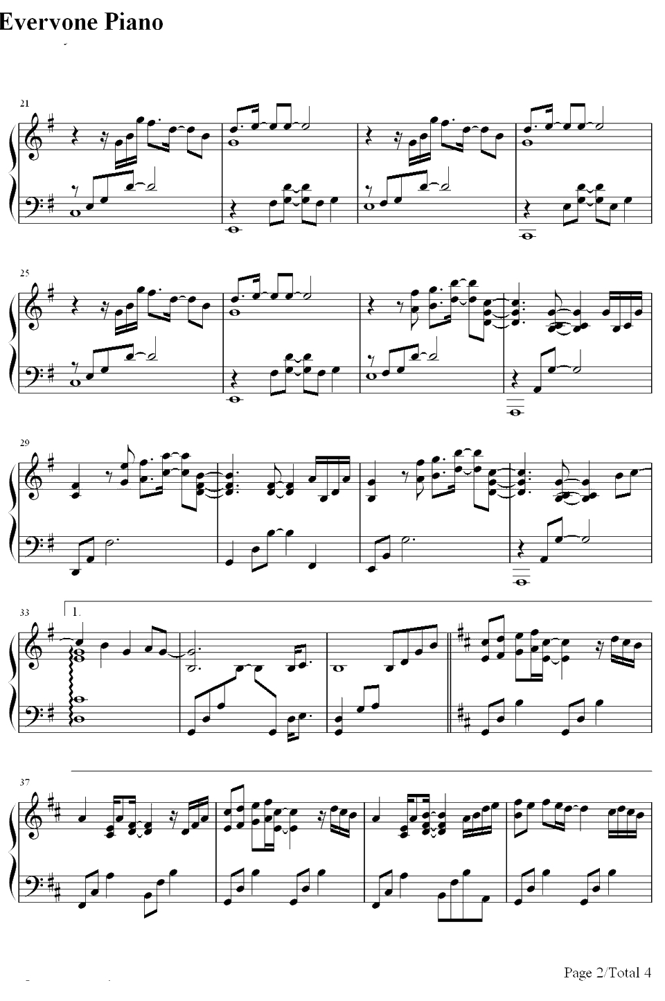 恋がくれたもの钢琴谱-西村由纪江2