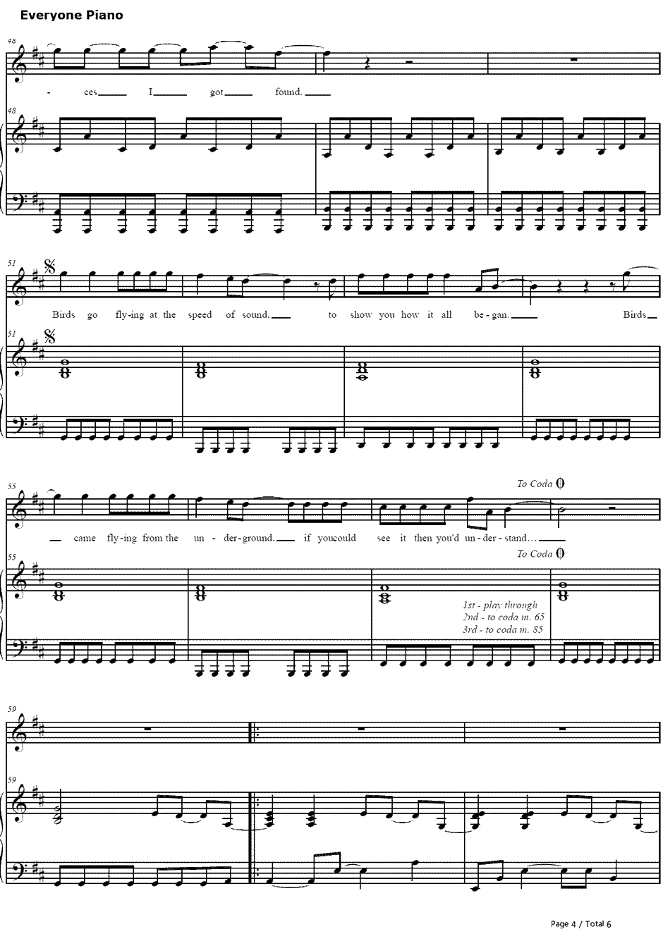 Speed of Sound钢琴谱-Coldplay4